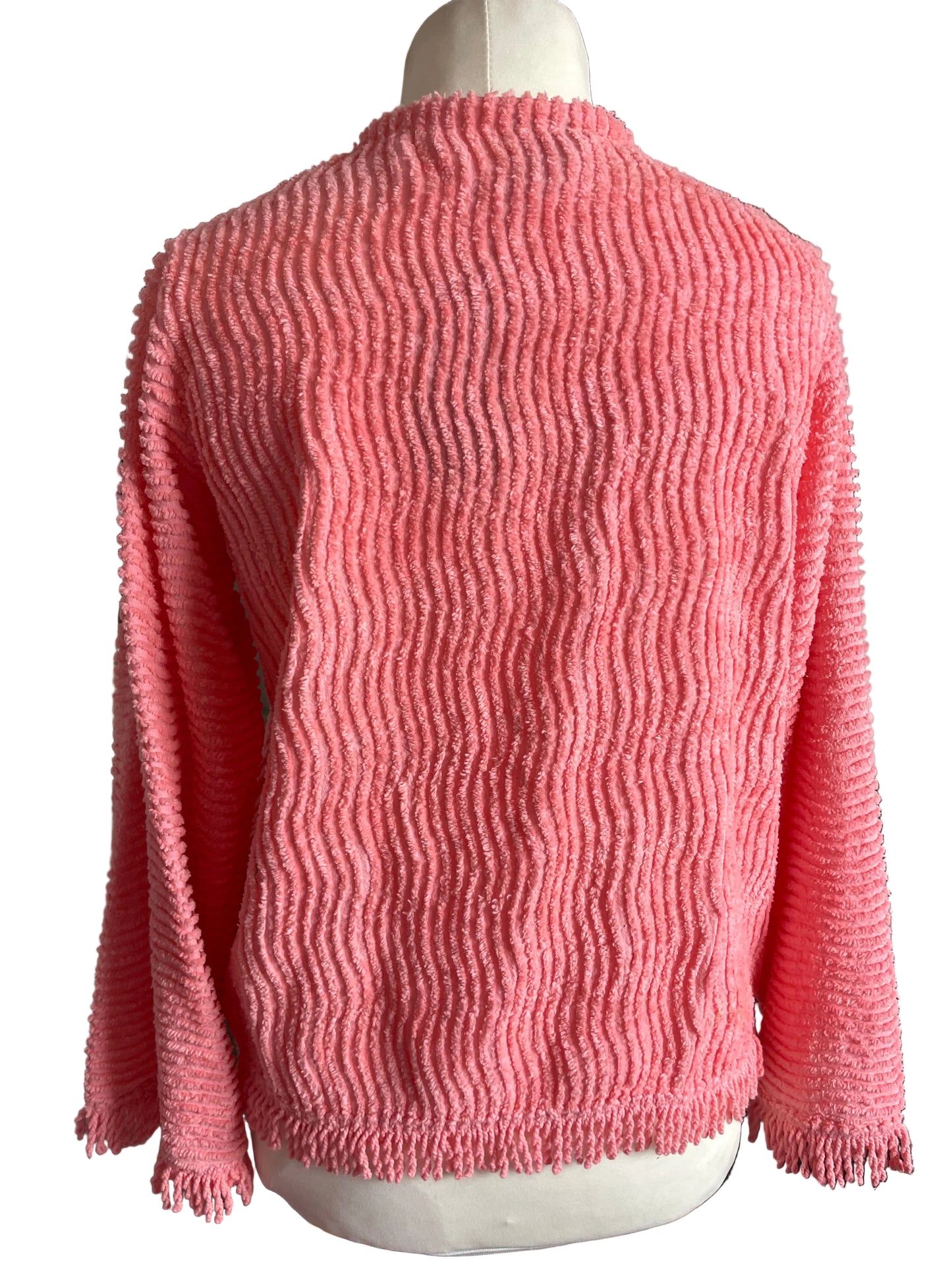 Pink Fringed Vintage Blanket Jacket