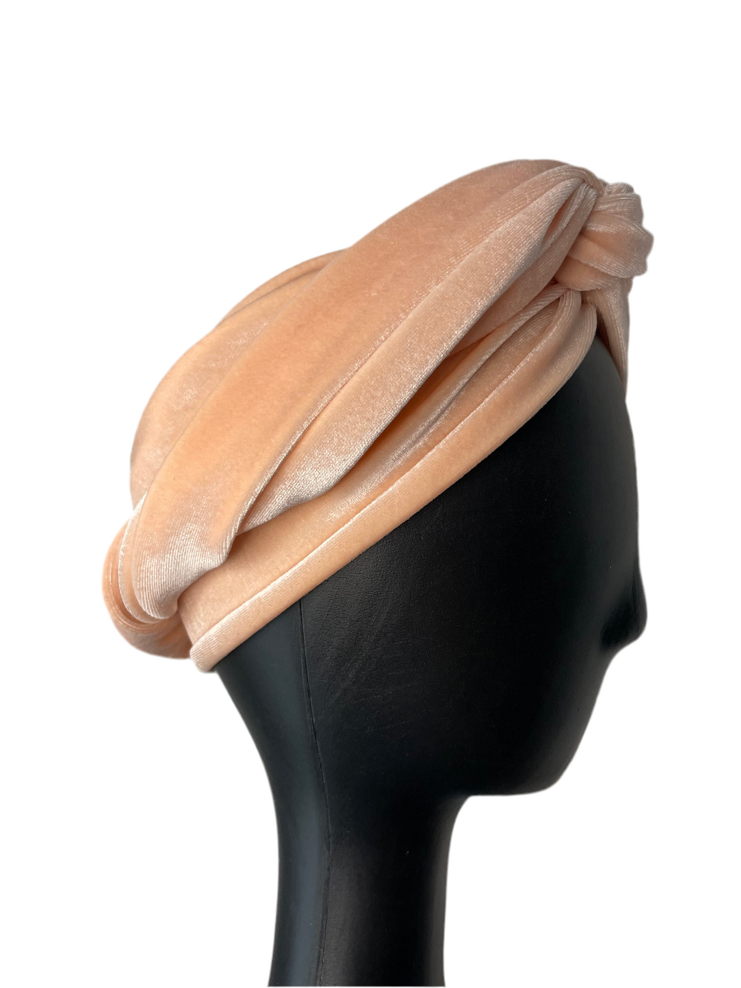 Pale Pink Velour Head Wrap