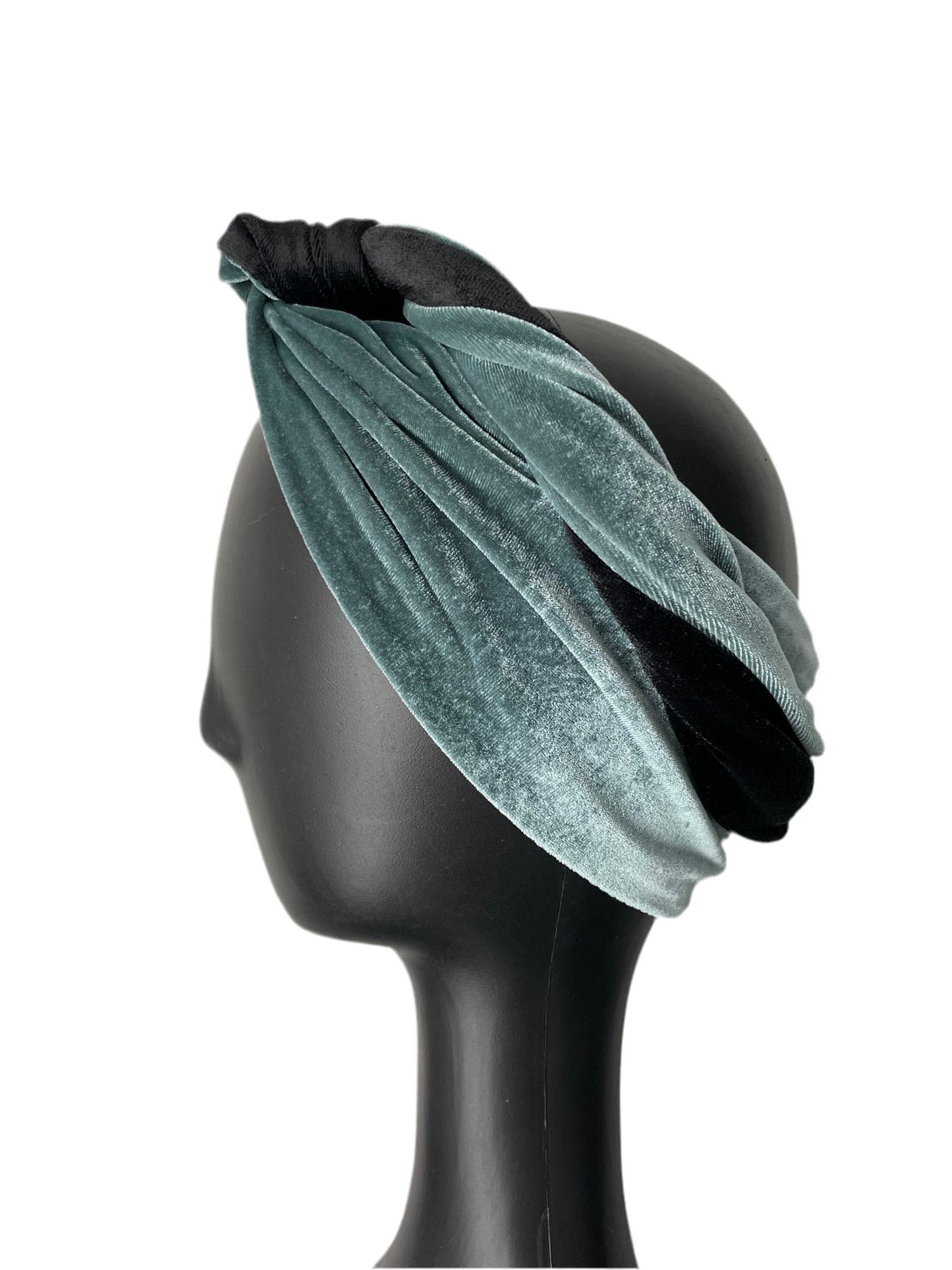 Mint and Black Velour Wrap