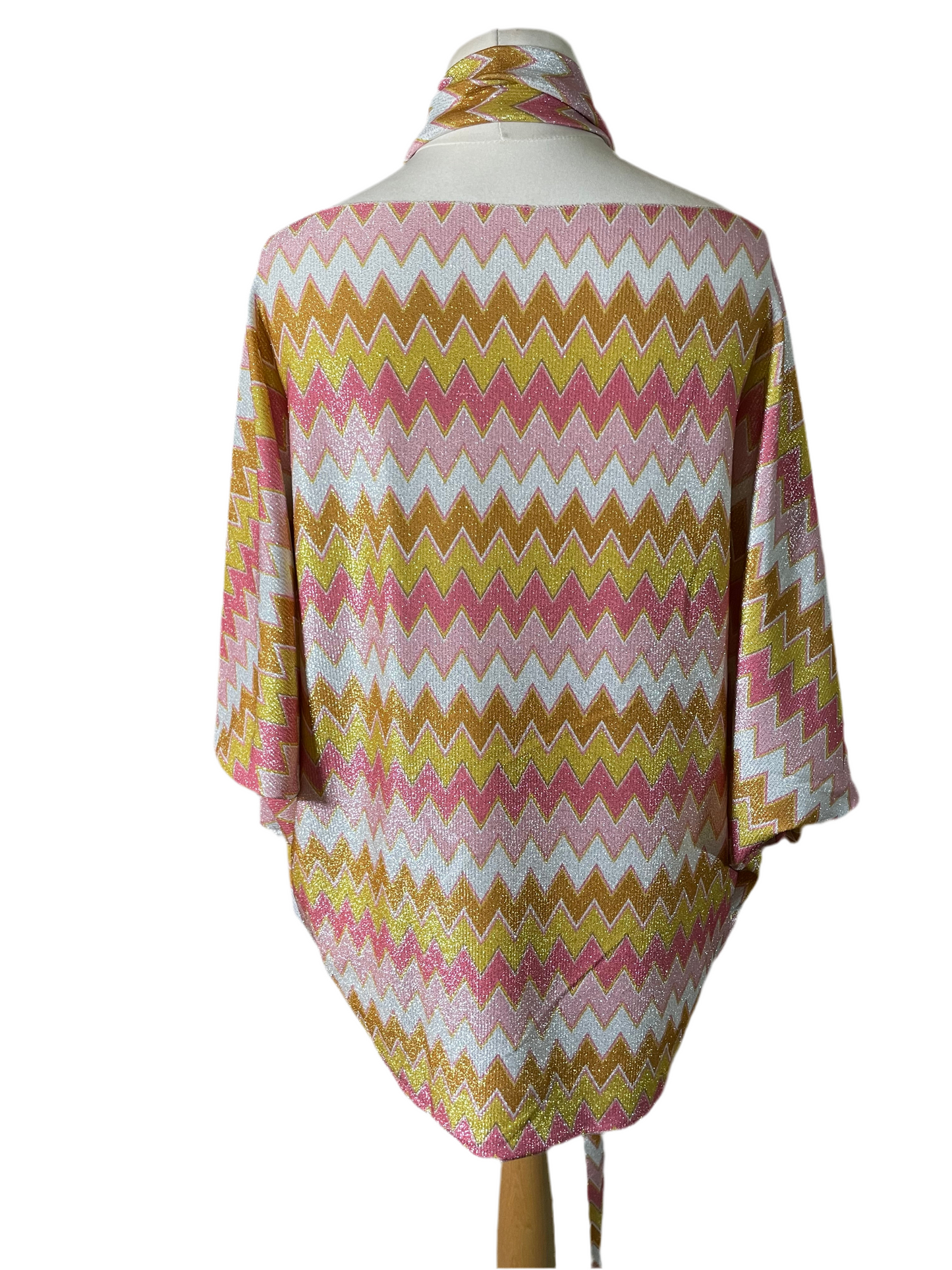 Metallic Lurex Chevron Batwing Mini