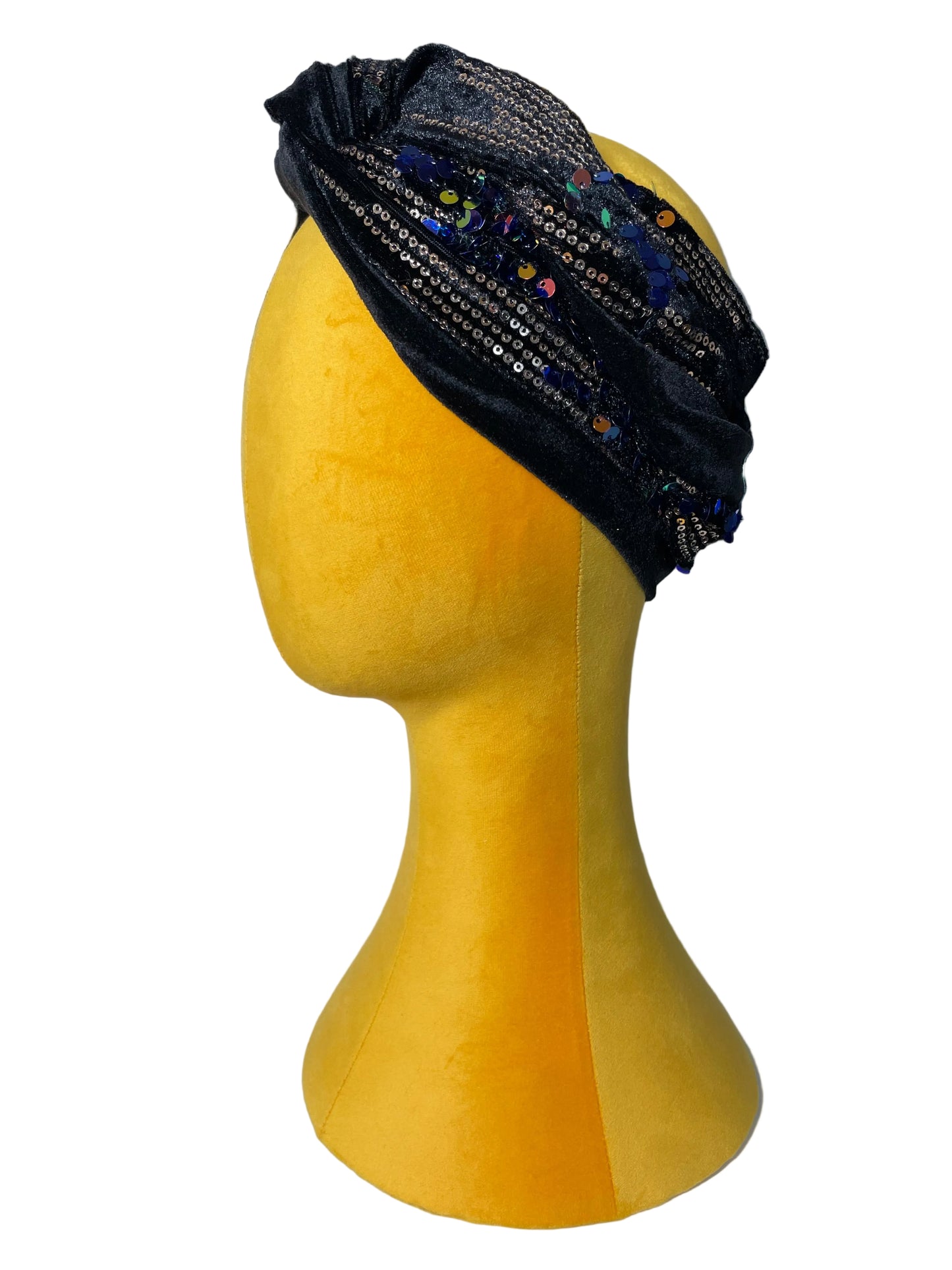 Black/Multi Sequin Head Wrap