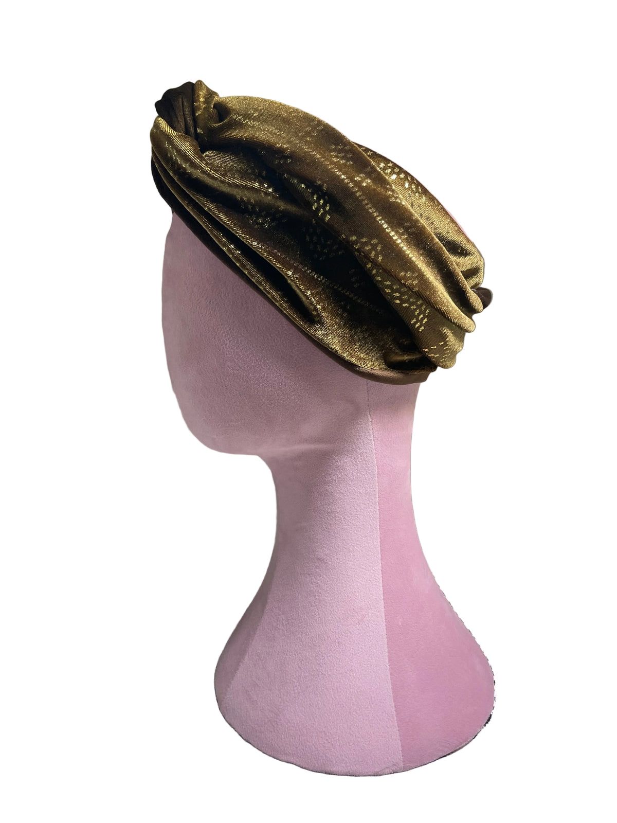 Bronze and Brown Velvet Head Wrap