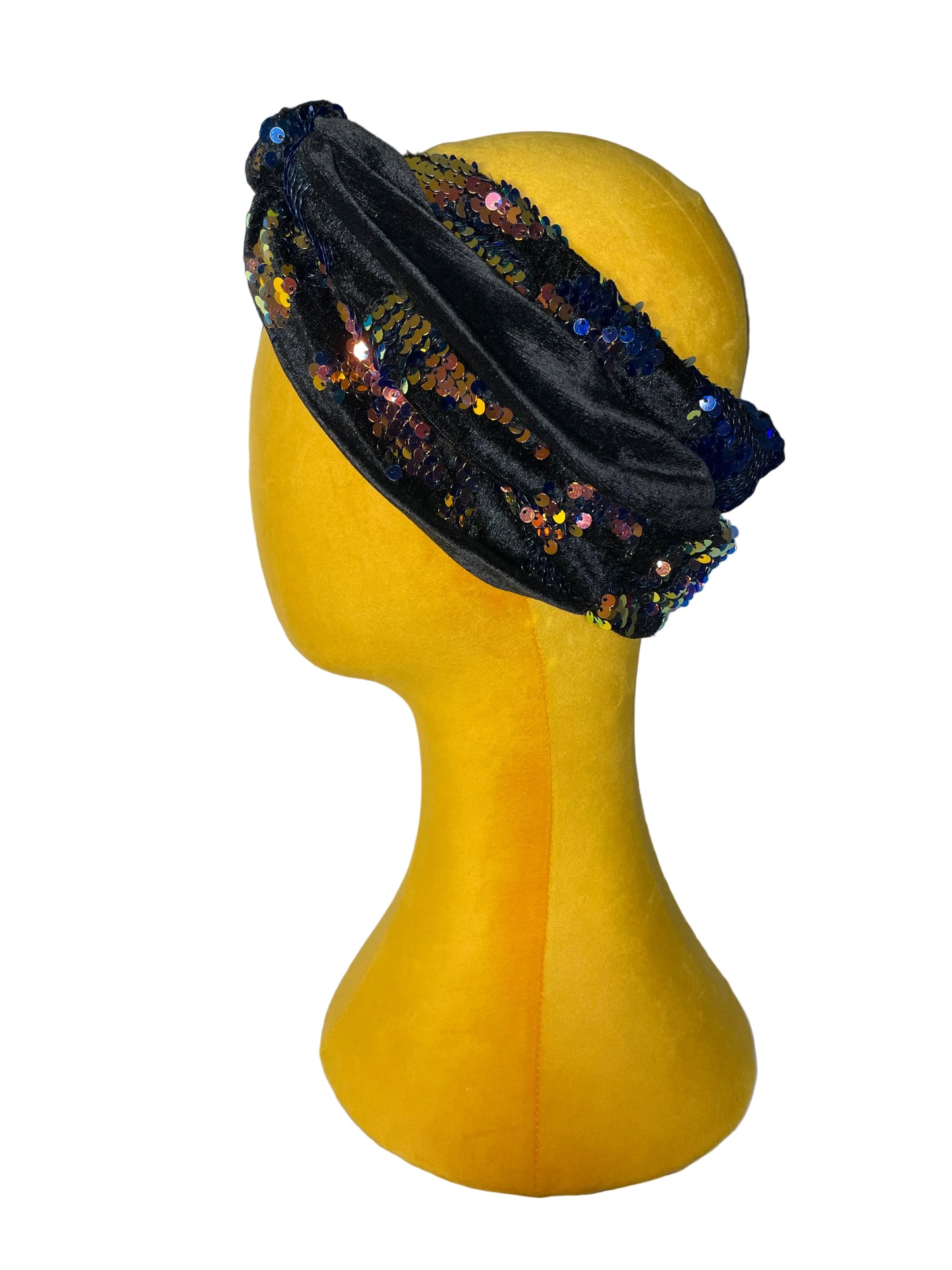 Black/Multi Sequin Head Wrap
