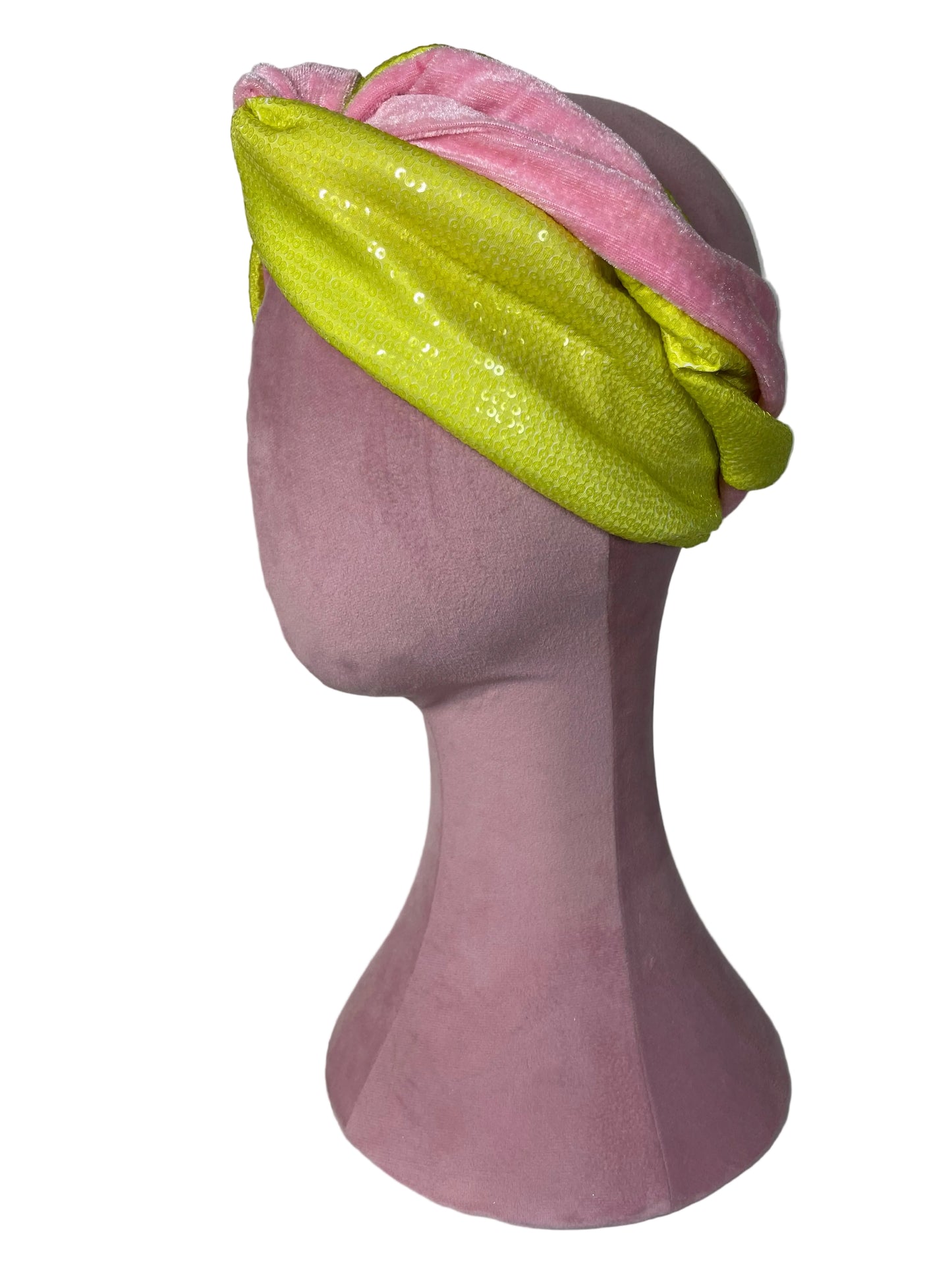 Lime/Pink Sequin Velvet Wrap