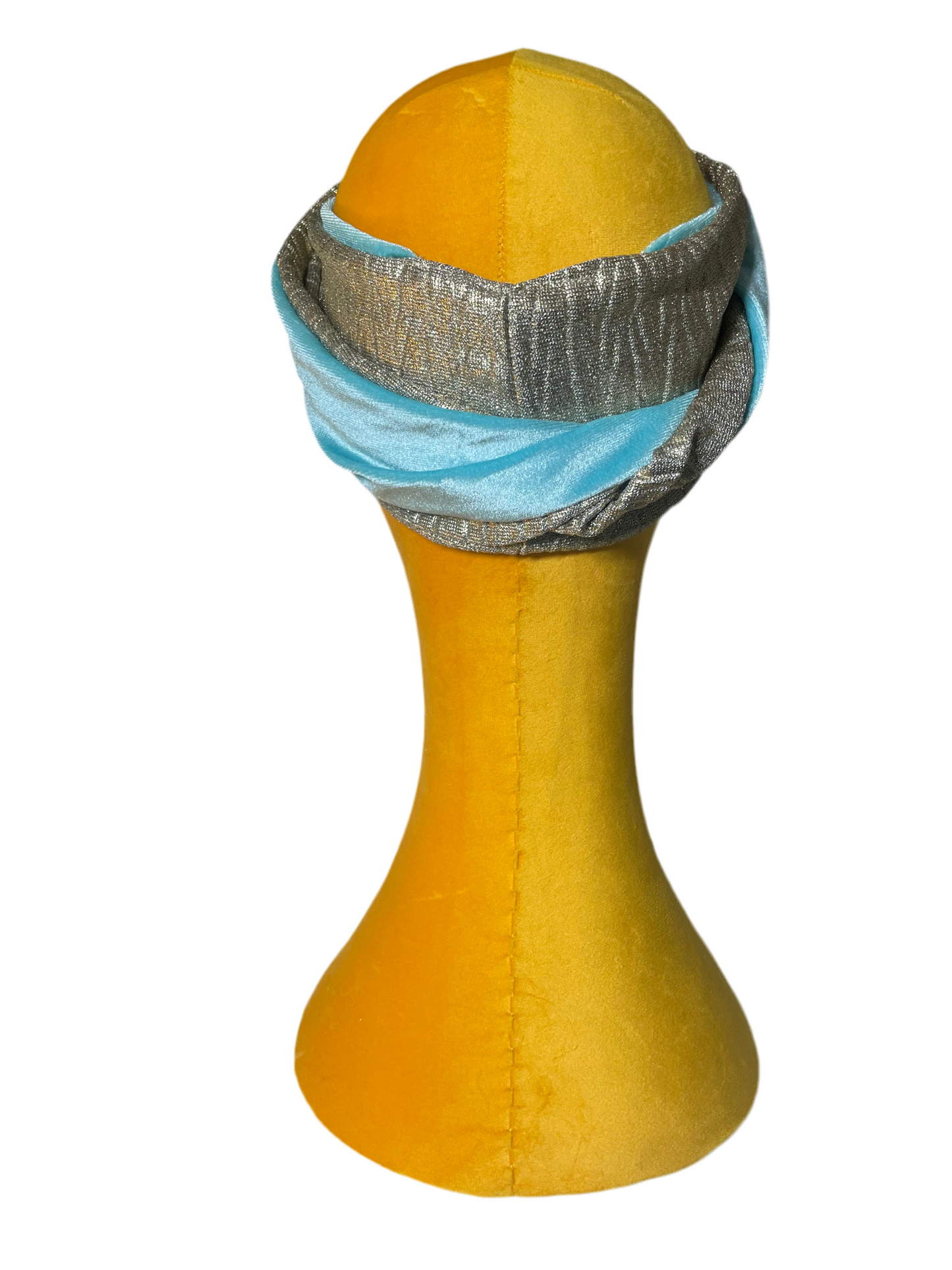 Aqua/Gold Head Wrap