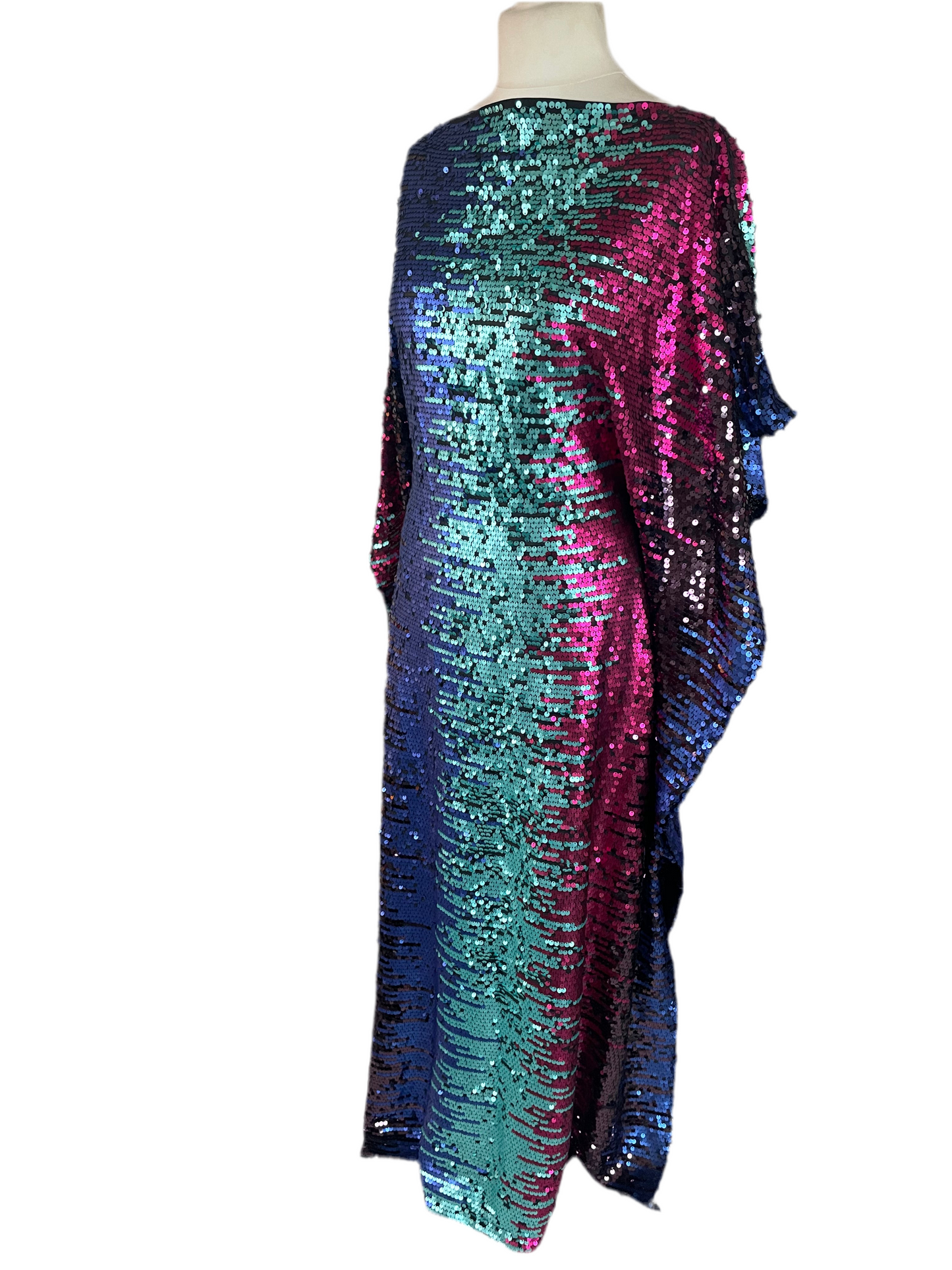 Slash Neck Sequin Kaftan