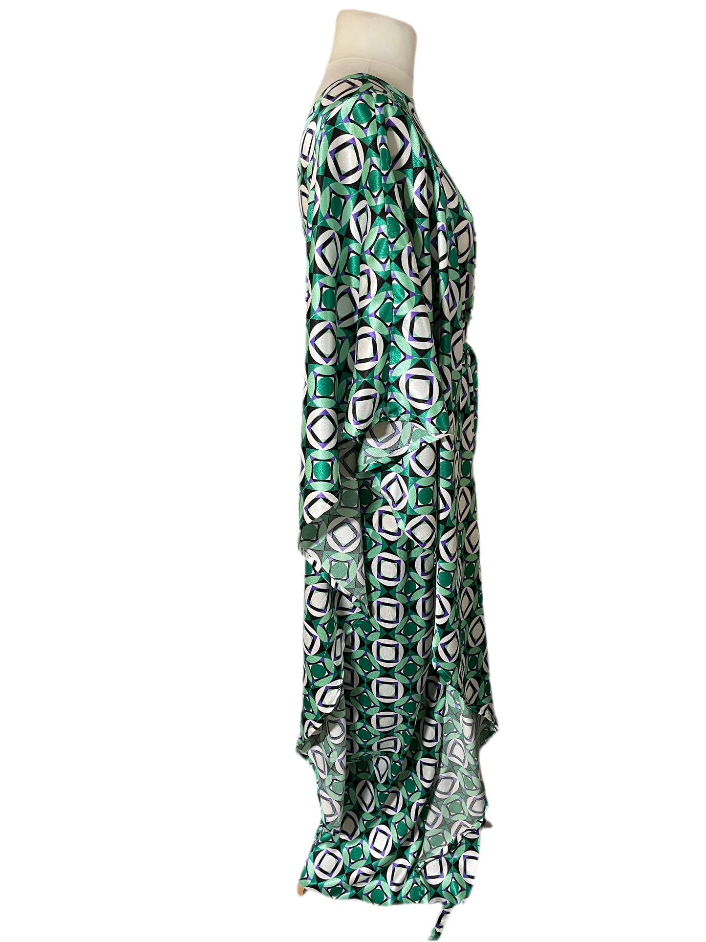 ‘Gypsy’ Green Geometric Kaftan