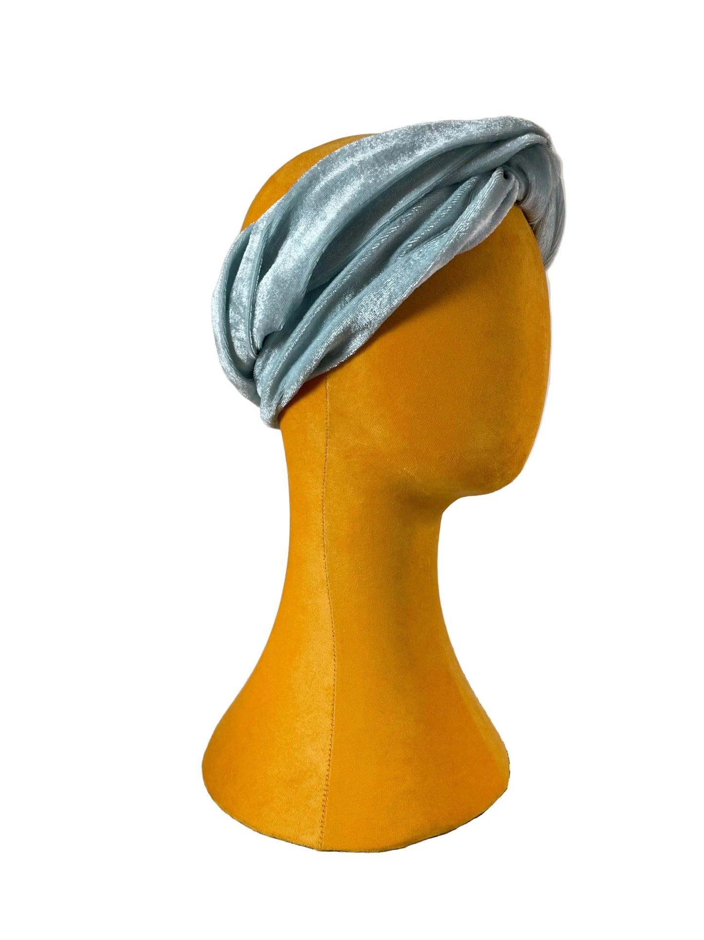 Icy Blue Velvet Head Wrap