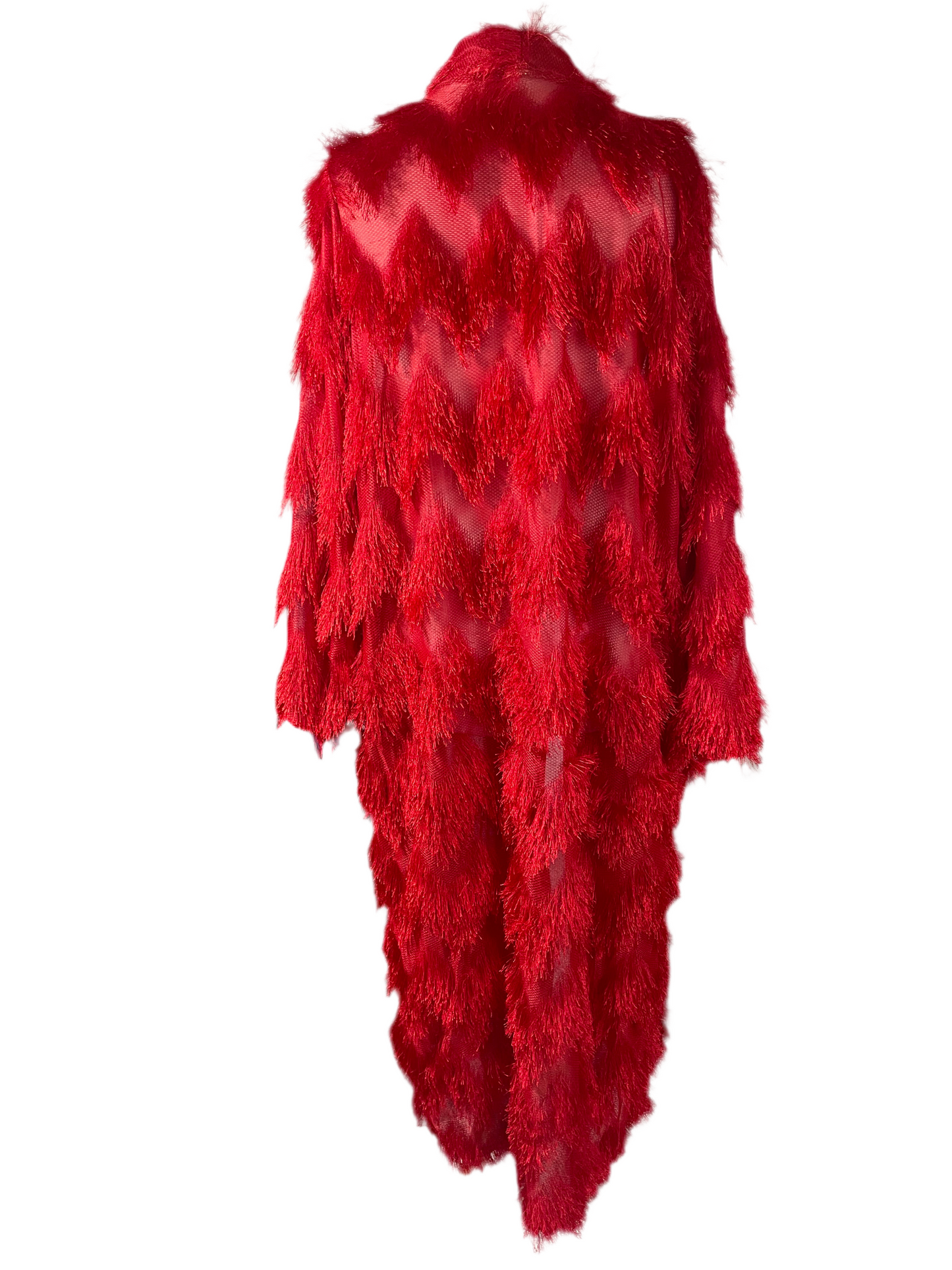 Red ‘Feather Duster’ Coat