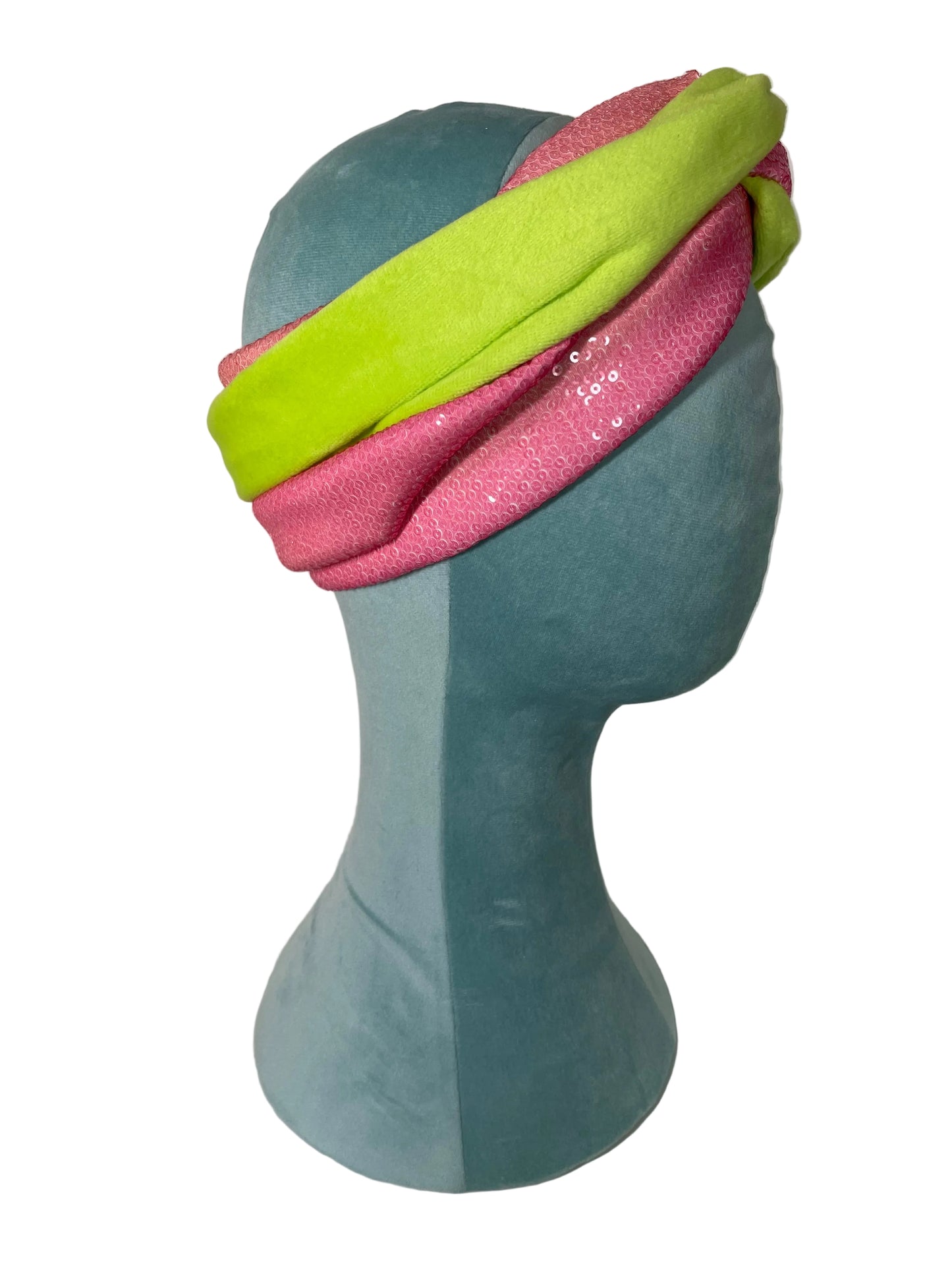 Green/Pink Sequin Velvet Wrap