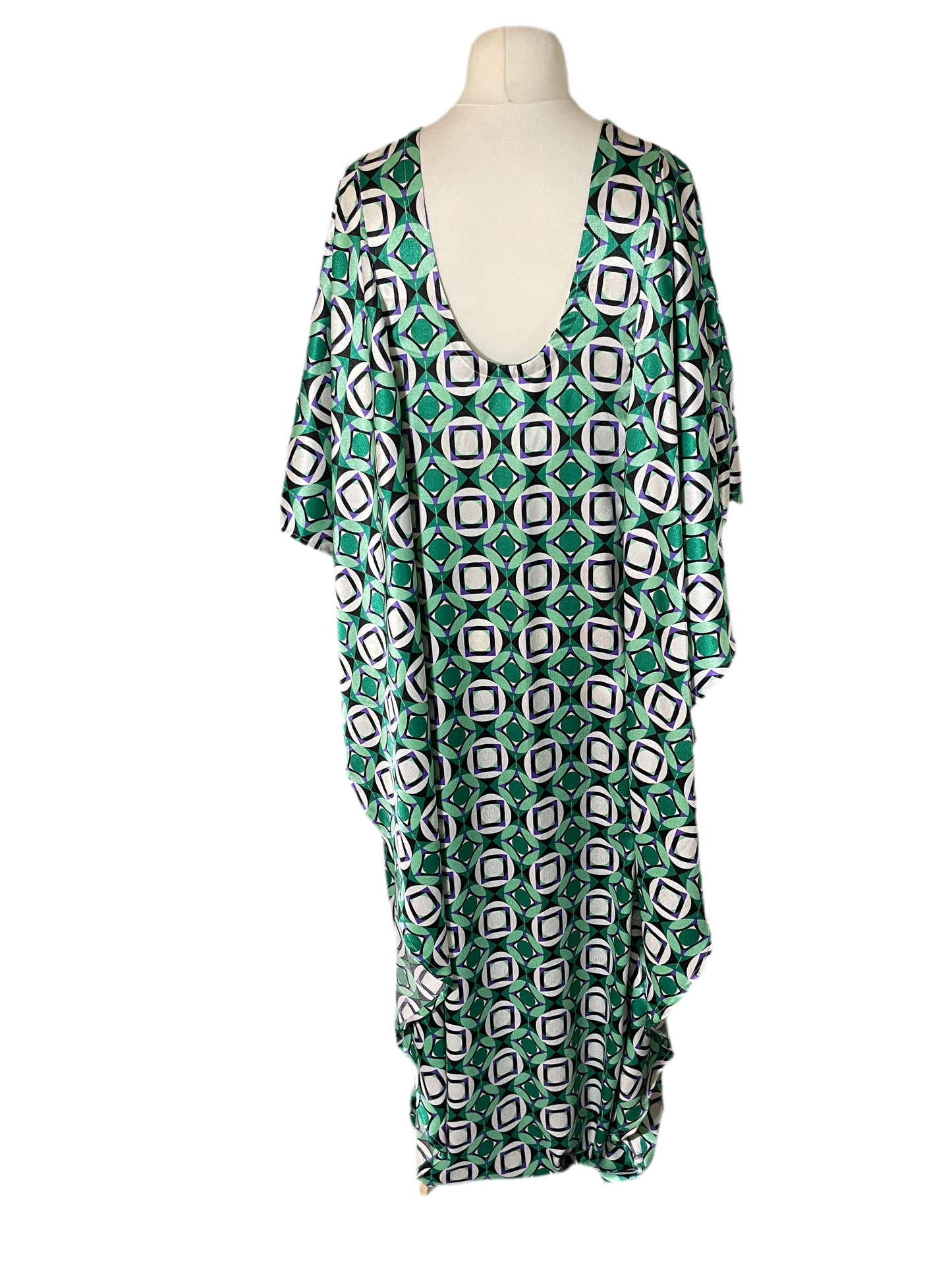 ‘Gypsy’ Green Geometric Kaftan