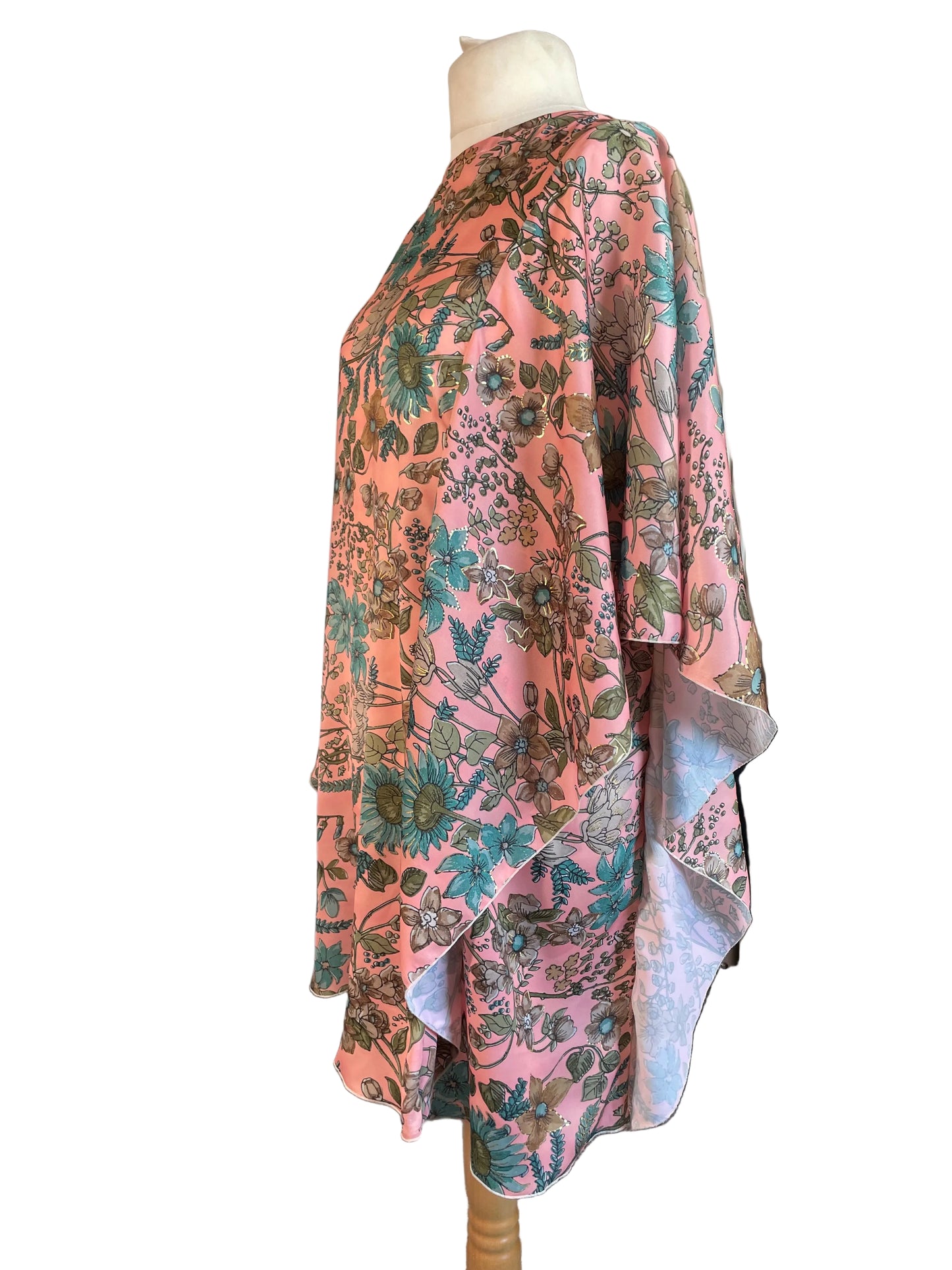 Peach Silk Floral ‘Gypsy’ Mini