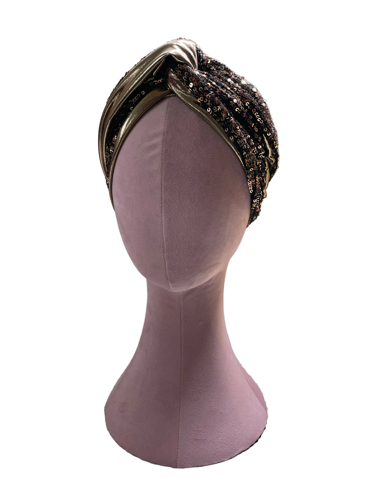 Bronze and Gold Sequin Head Wrap