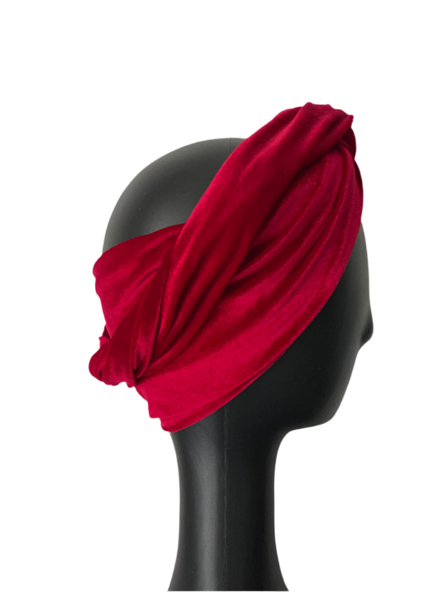 Red Velour Head Wrap