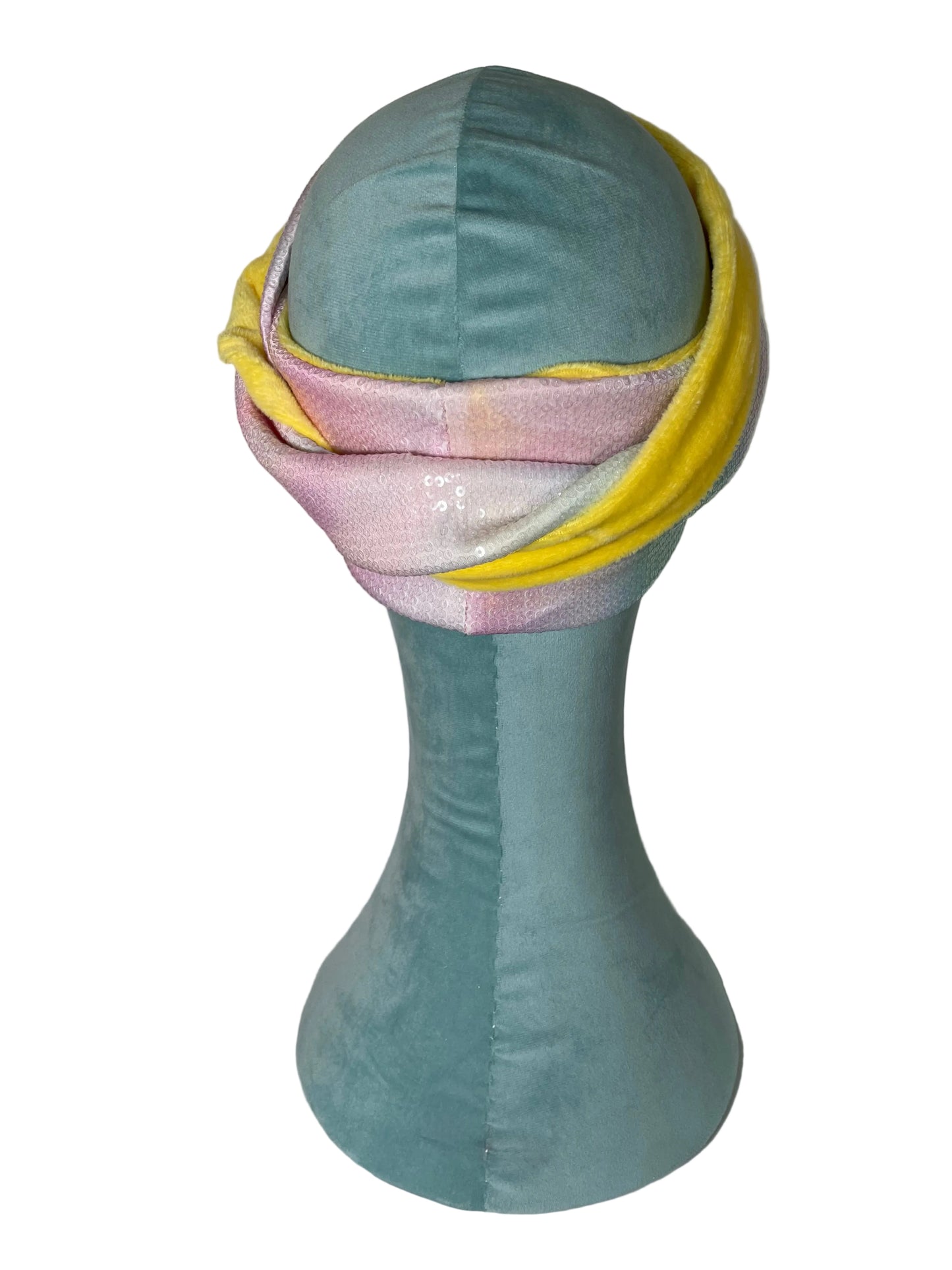 Pastels/Yellow Sequin Velvet Wrap