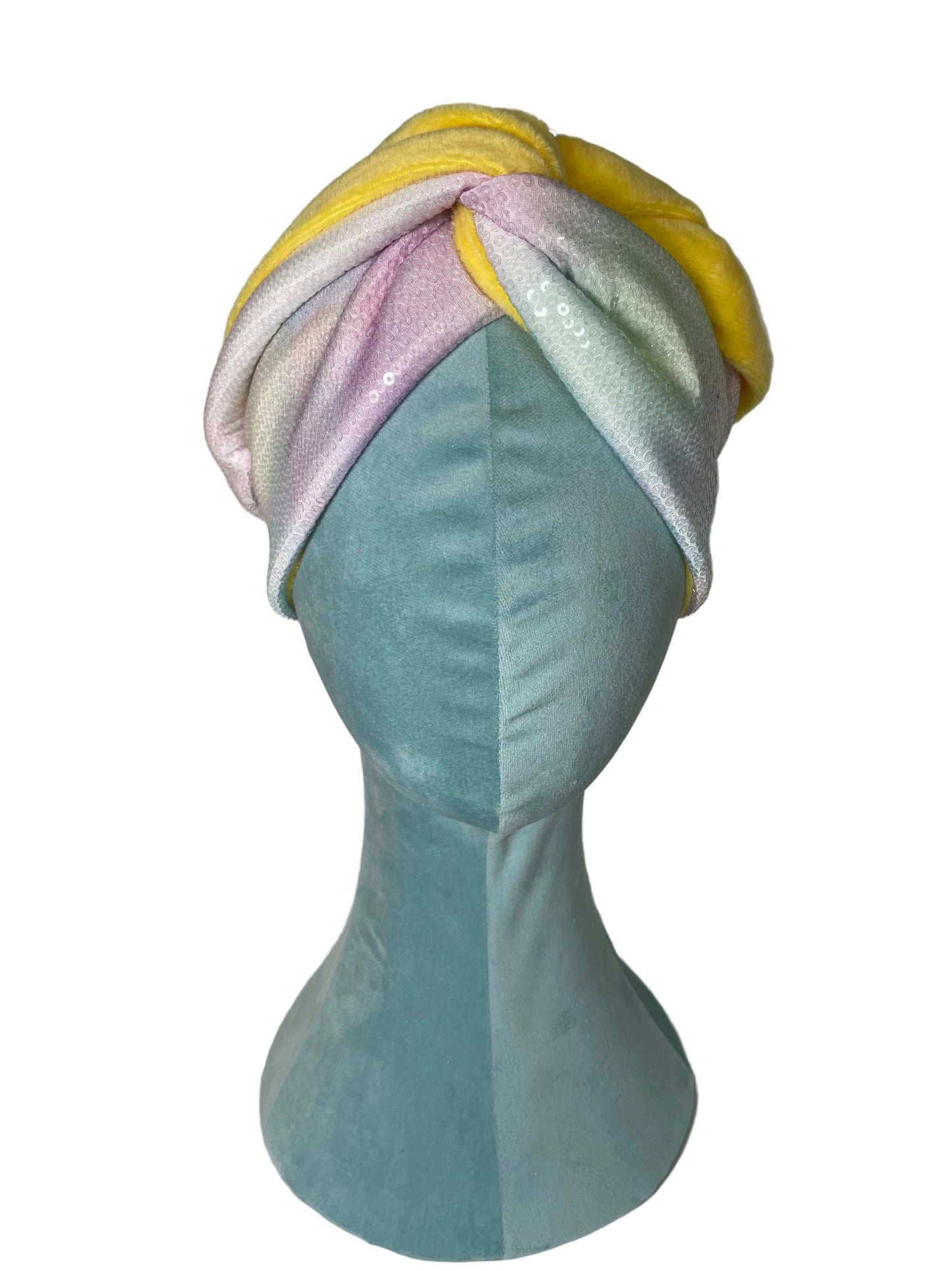Pastels/Yellow Sequin Velvet Wrap