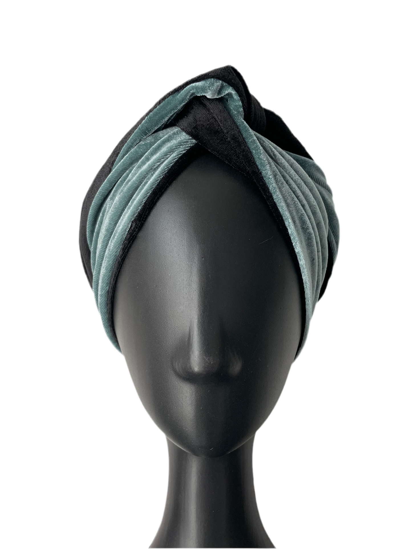 Mint and Black Velour Wrap