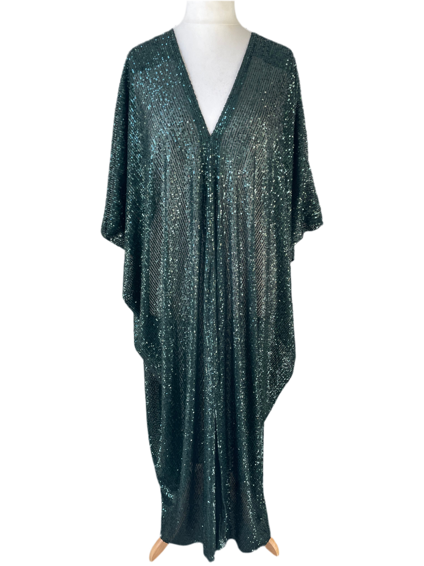 Emerald Green Sequin Kaftan
