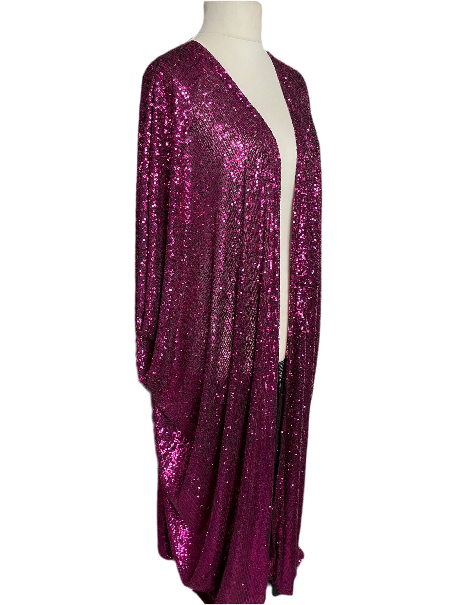 Magenta Sequin Kimono
