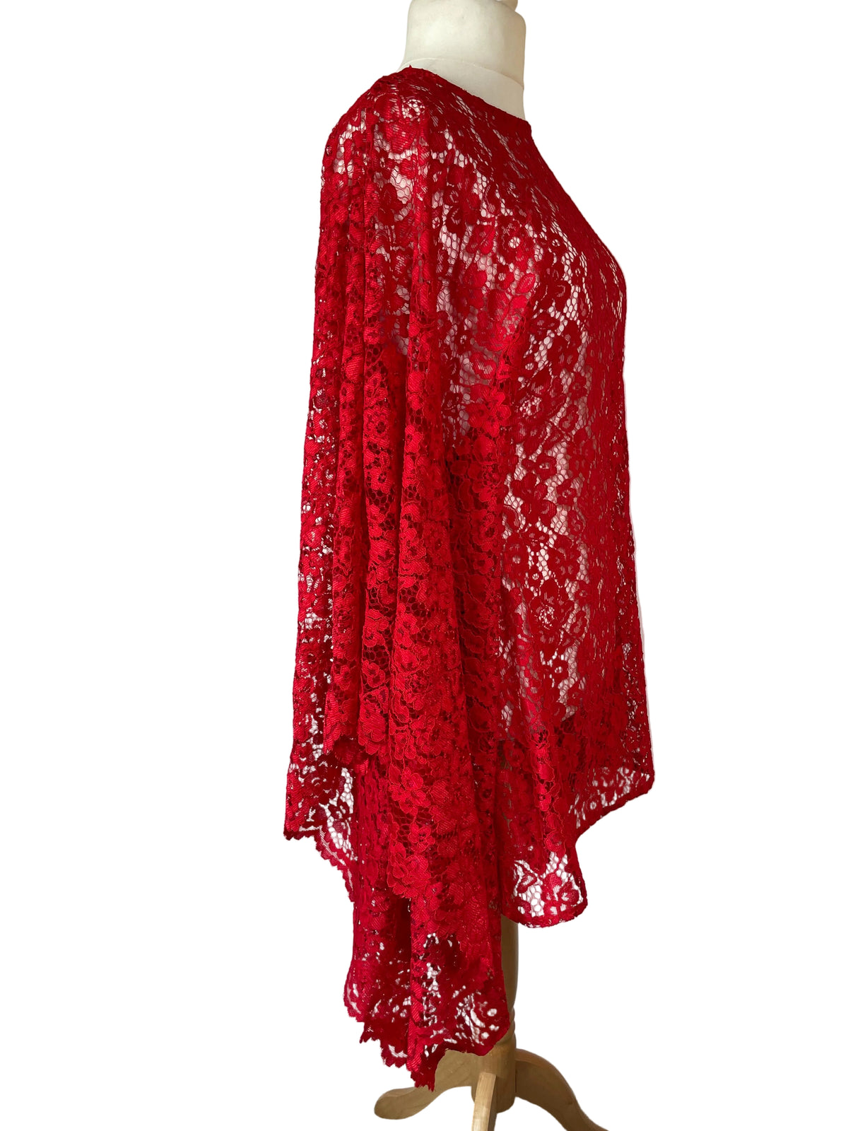 Red Lace Kaftan Mini