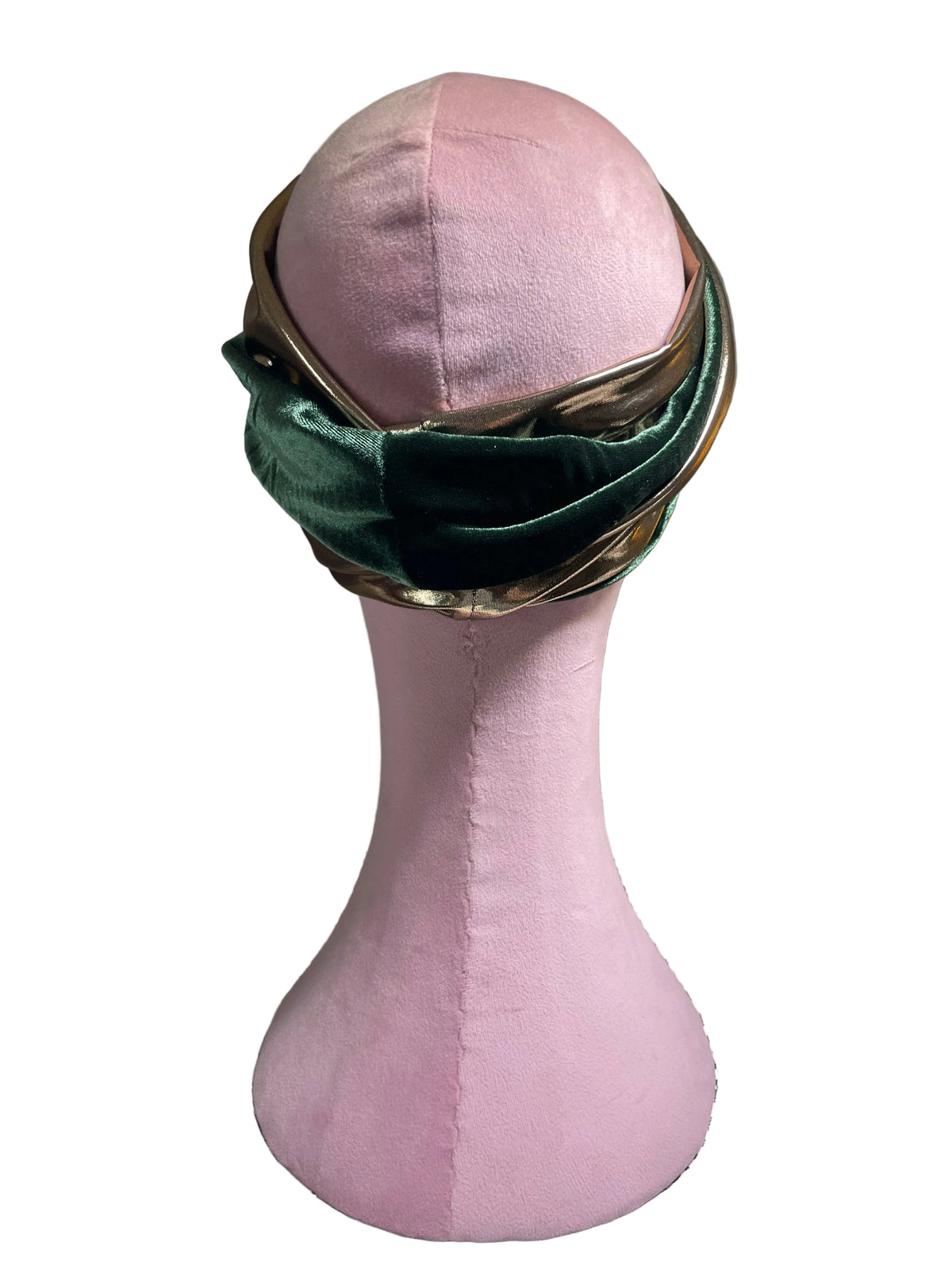 Green and Gold Foil Head Wrap