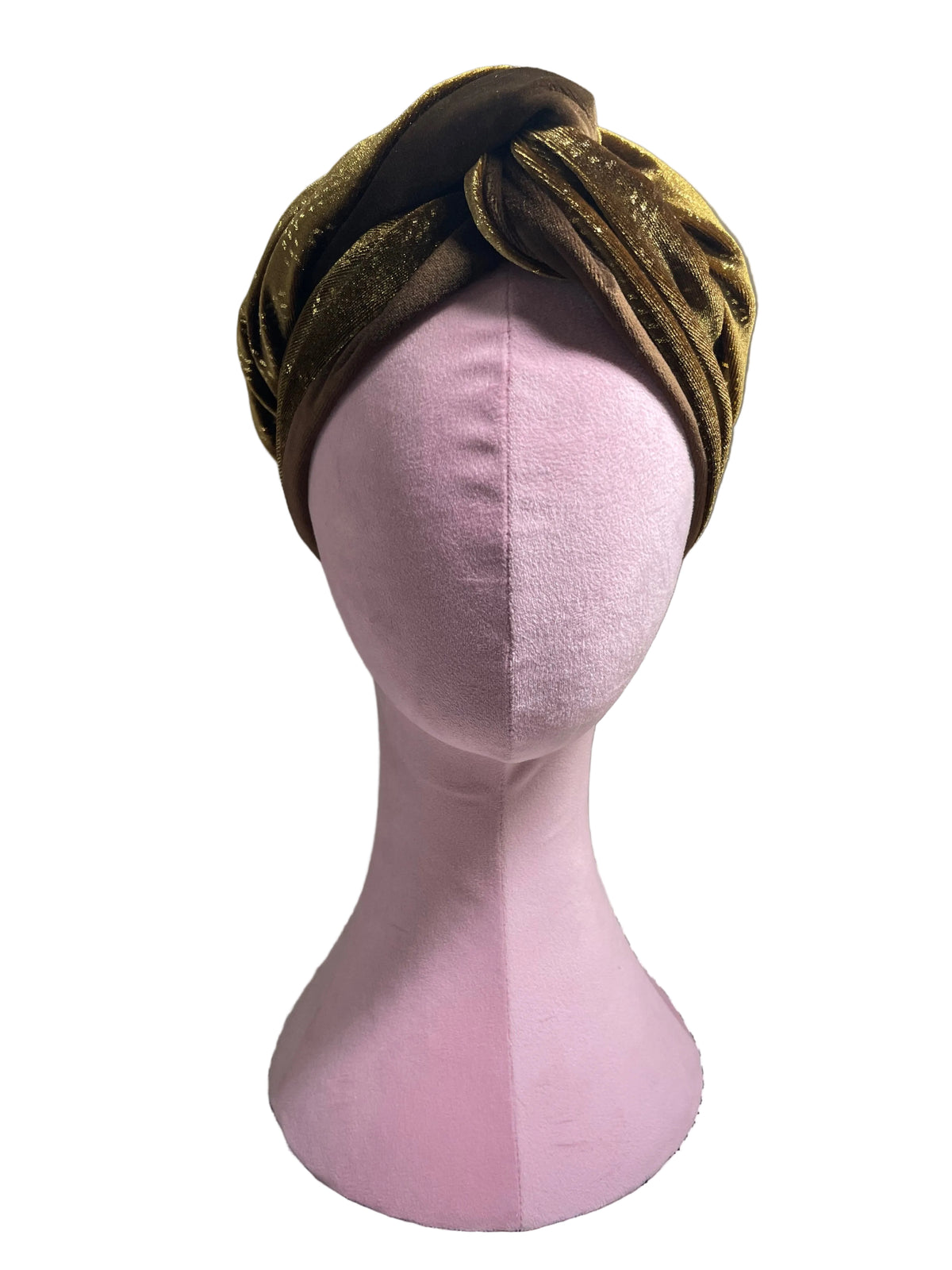 Bronze and Brown Velvet Head Wrap