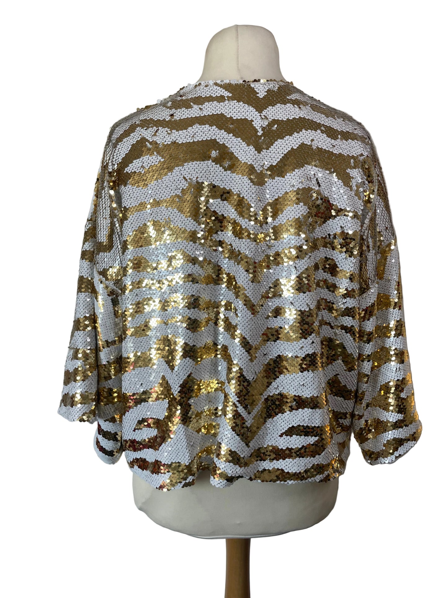 White/Gold Tiger Stripe ‘Loleatta’ Jacket
