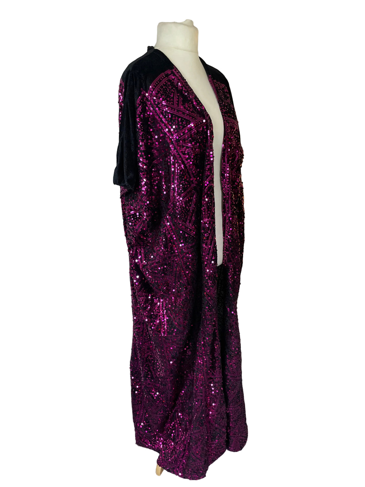 Magenta Sequin Kimono