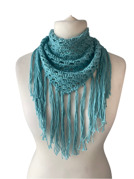 Duck Egg Boho Neck Scarf