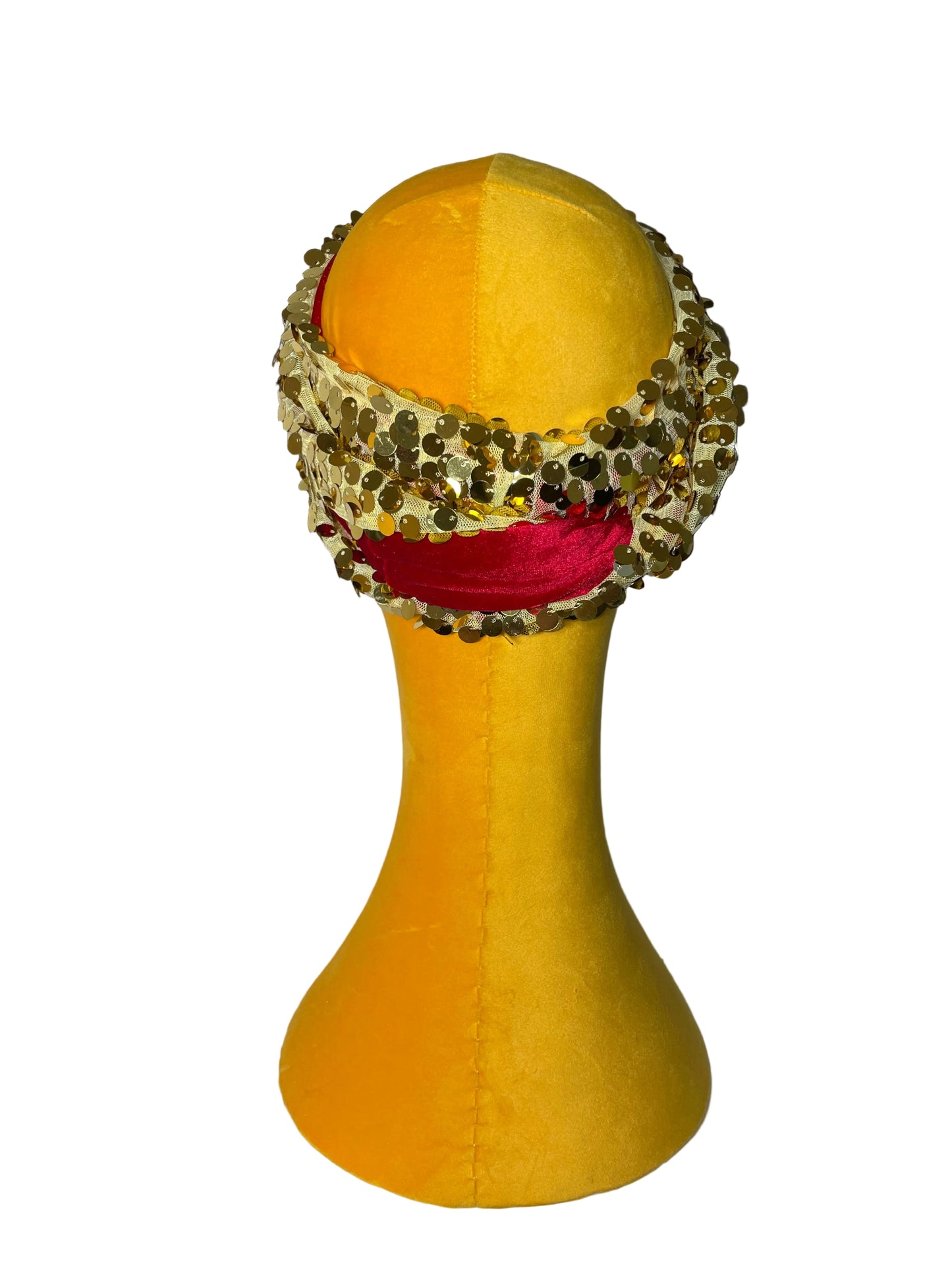 Red/Gold Sequin Head Wrap