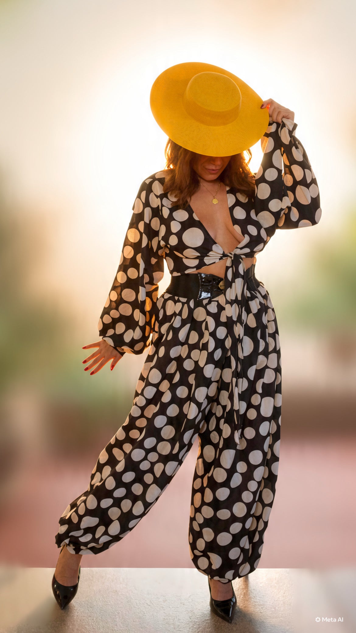 ‘Jeannie’ Polka Dot Two Piece