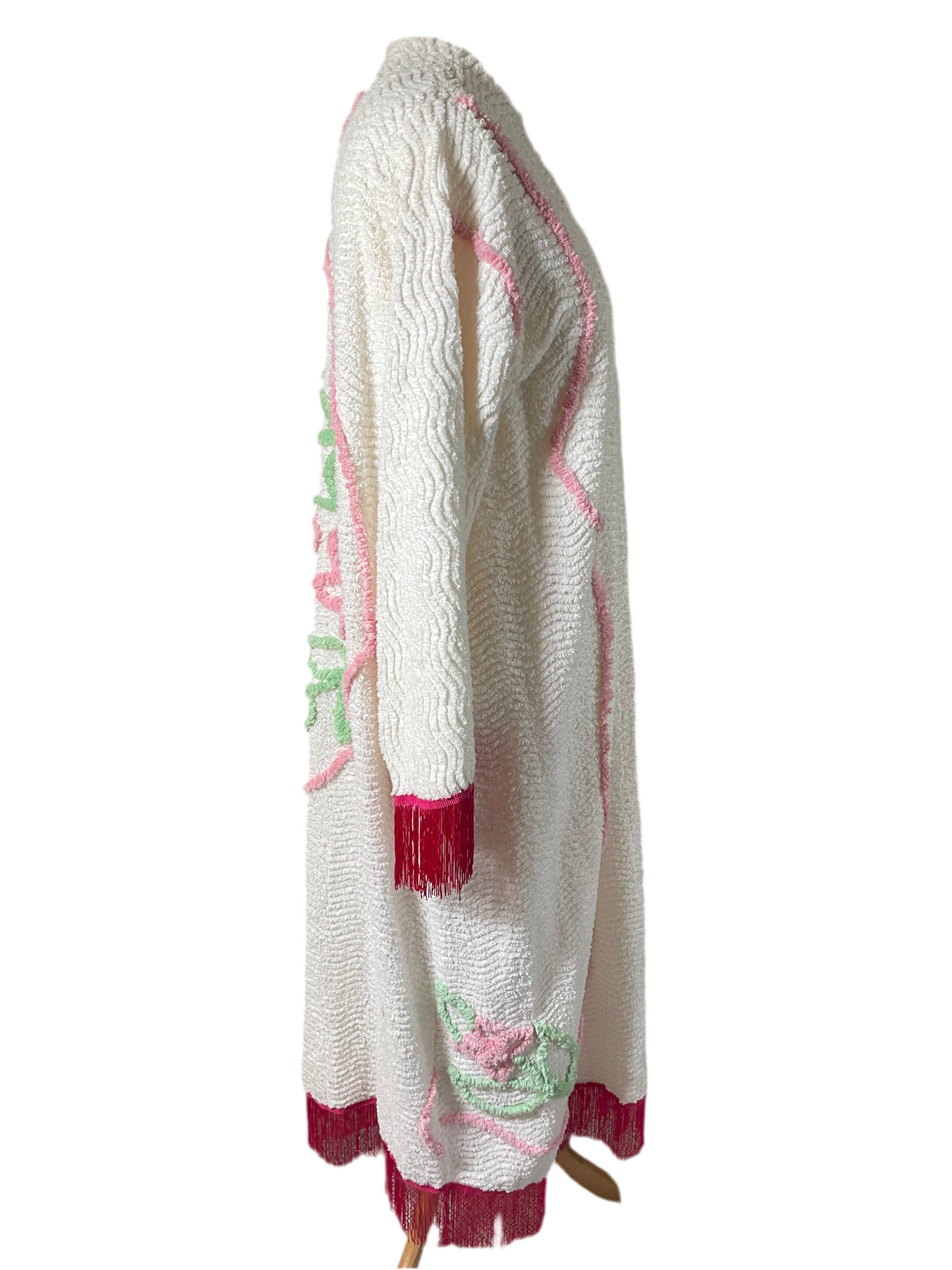Vintage Blanket Fringe Duster Coat