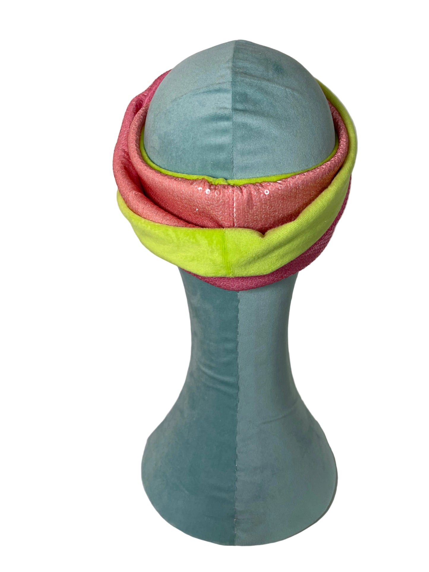 Green/Pink Sequin Velvet Wrap
