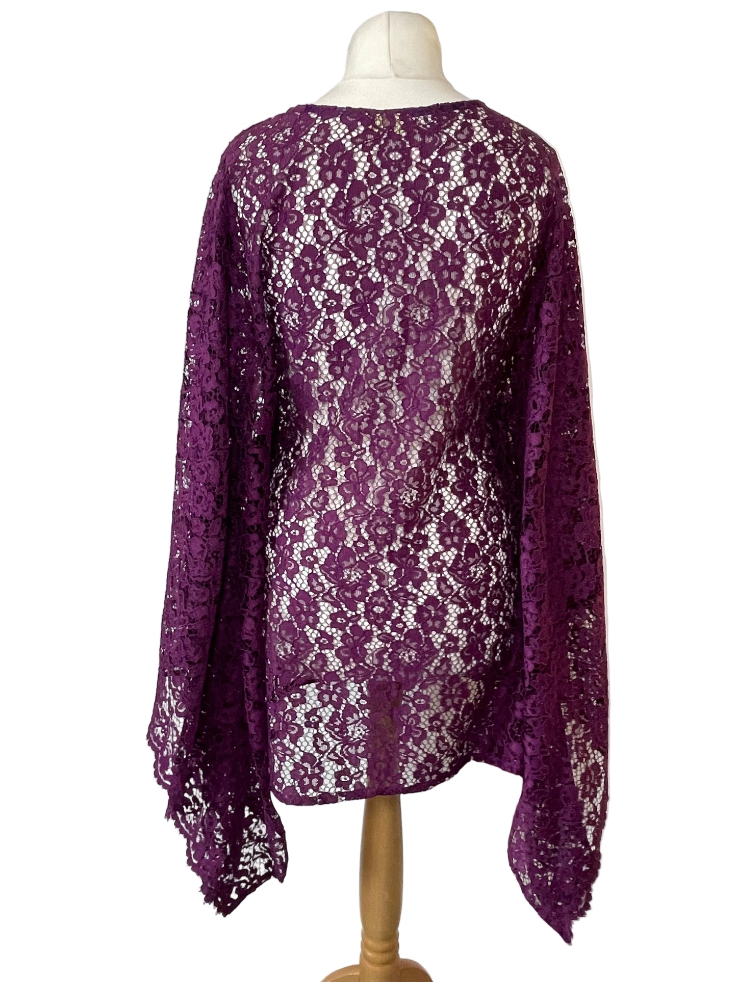Purple Lace Kaftan Mini