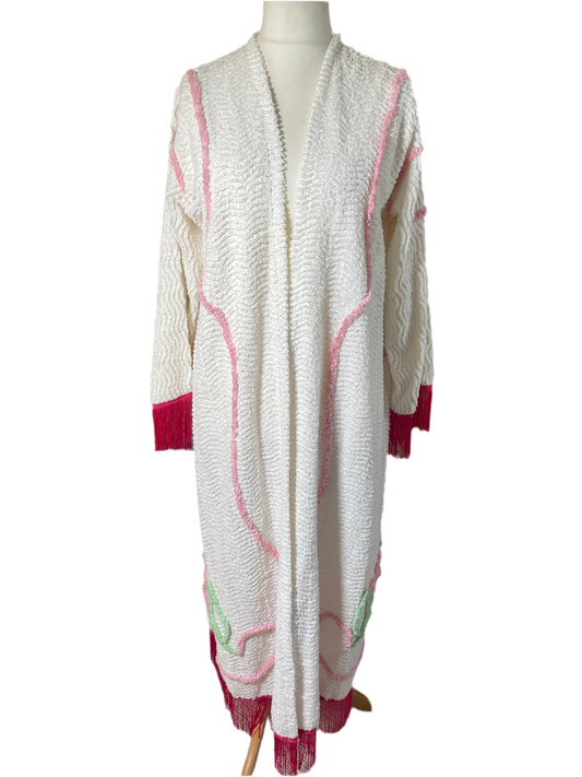 Vintage Blanket Fringe Duster Coat