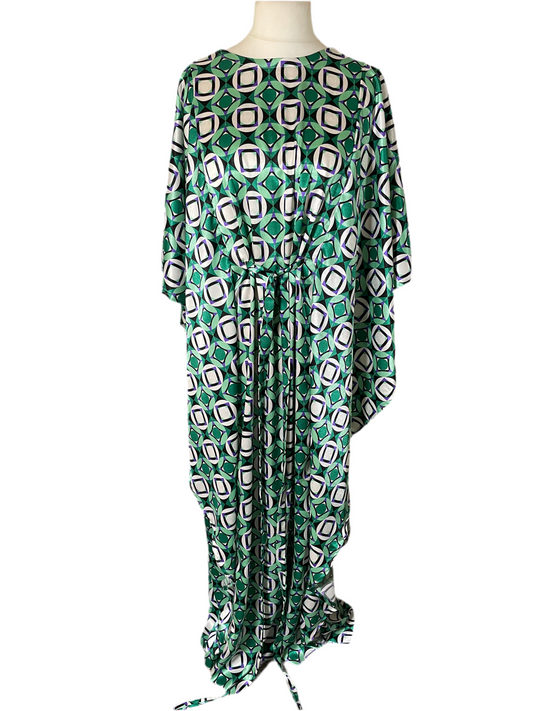 ‘Gypsy’ Green Geometric Kaftan