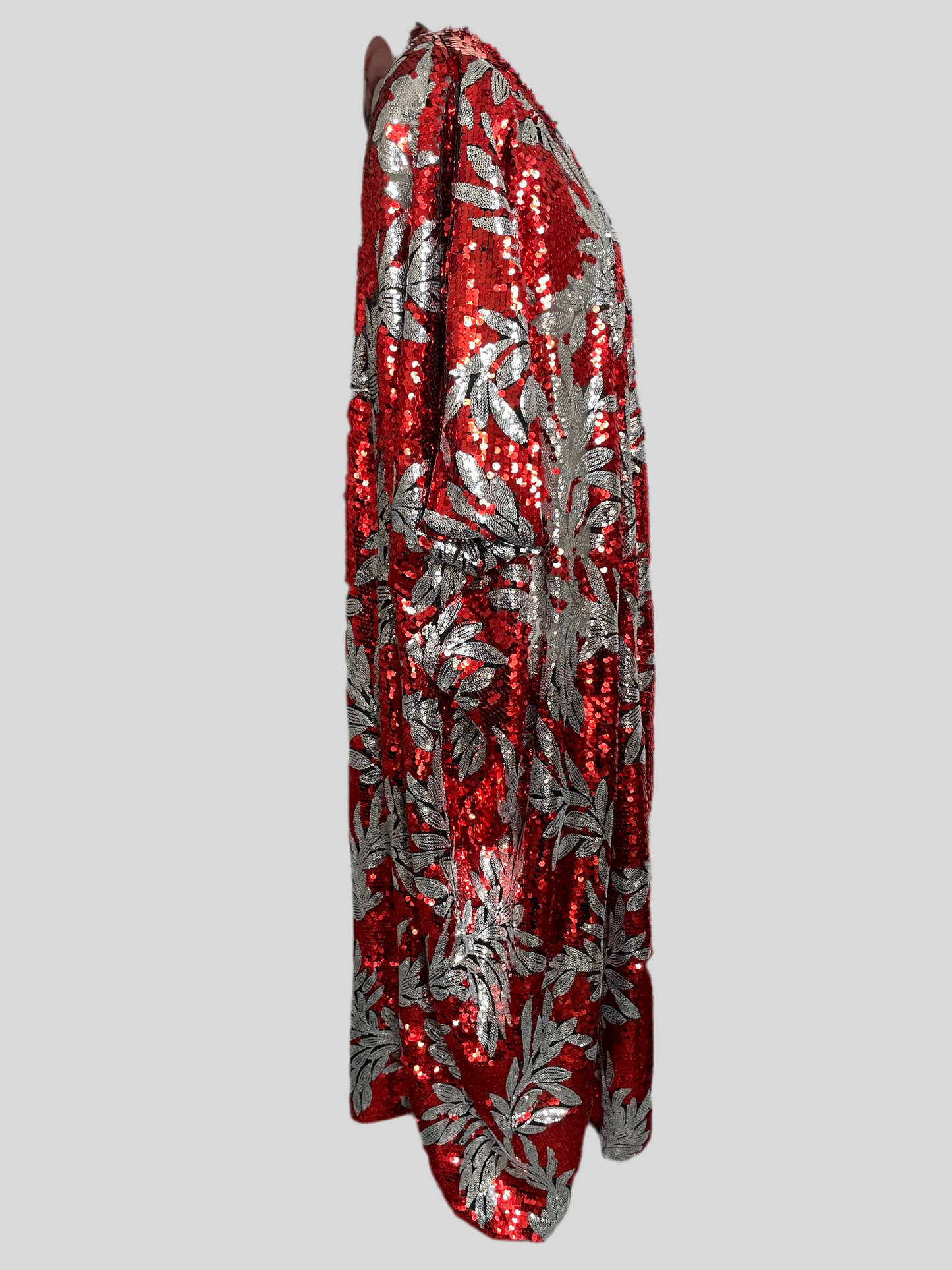 Red/Silver Sequin Kimono