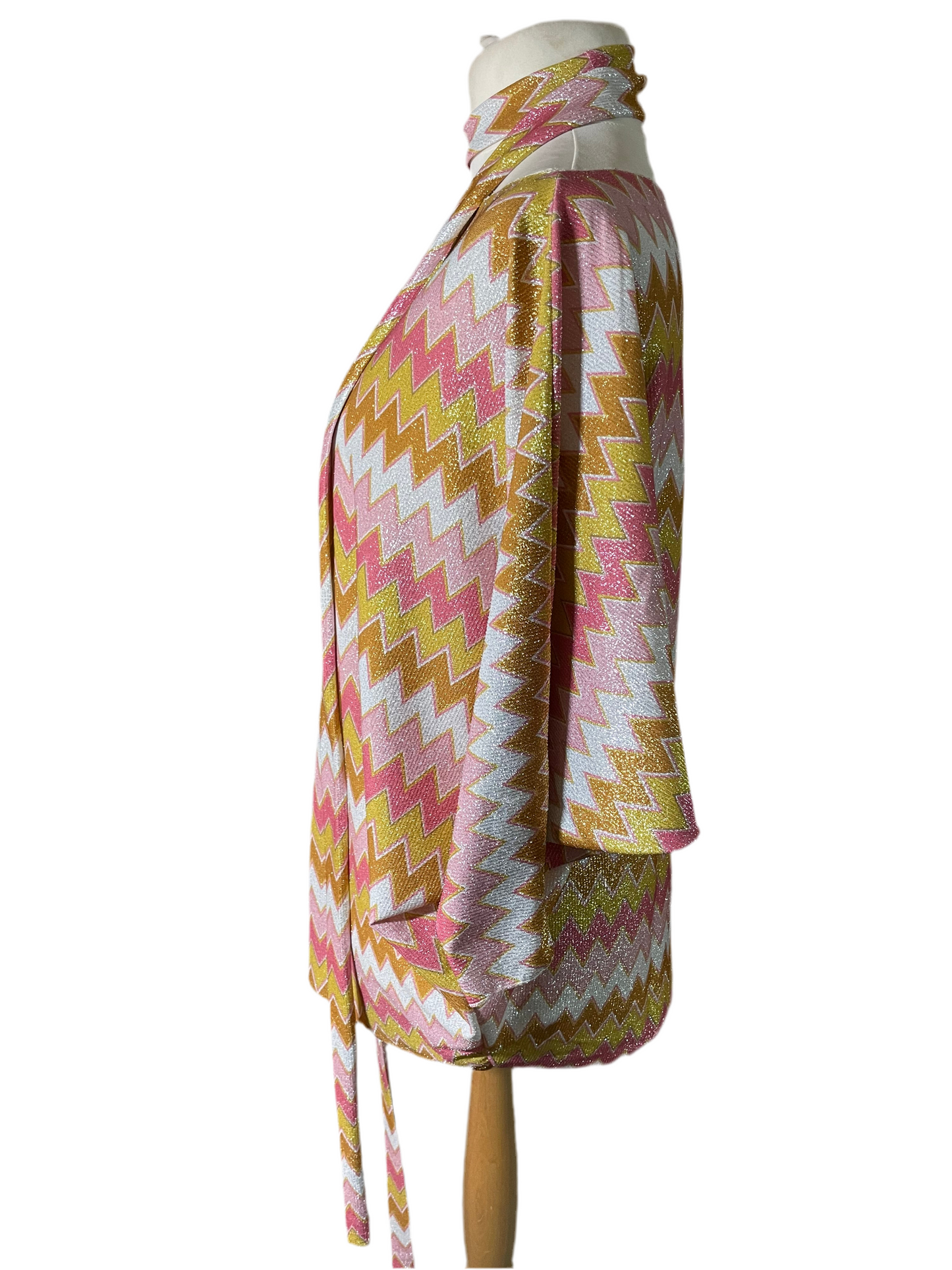 Metallic Lurex Chevron Batwing Mini