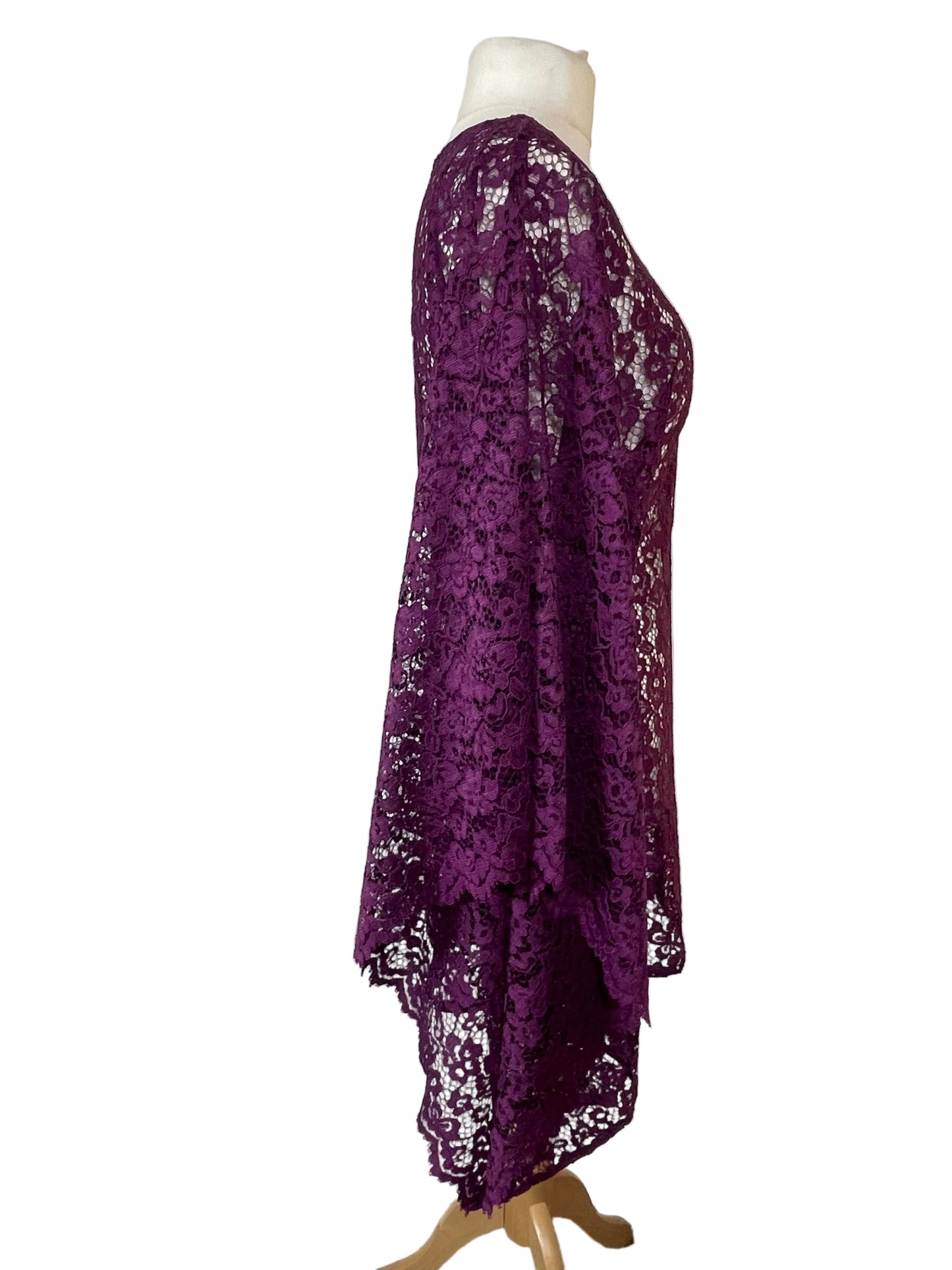 Purple Lace Kaftan Mini
