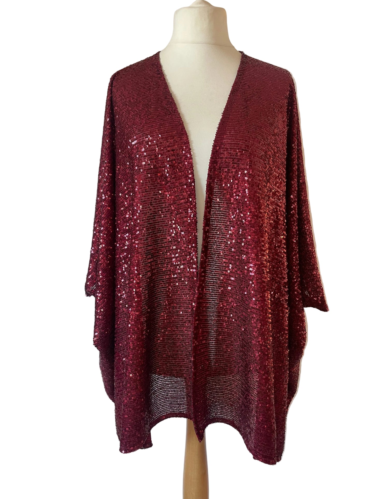 Red Sequin Kimono