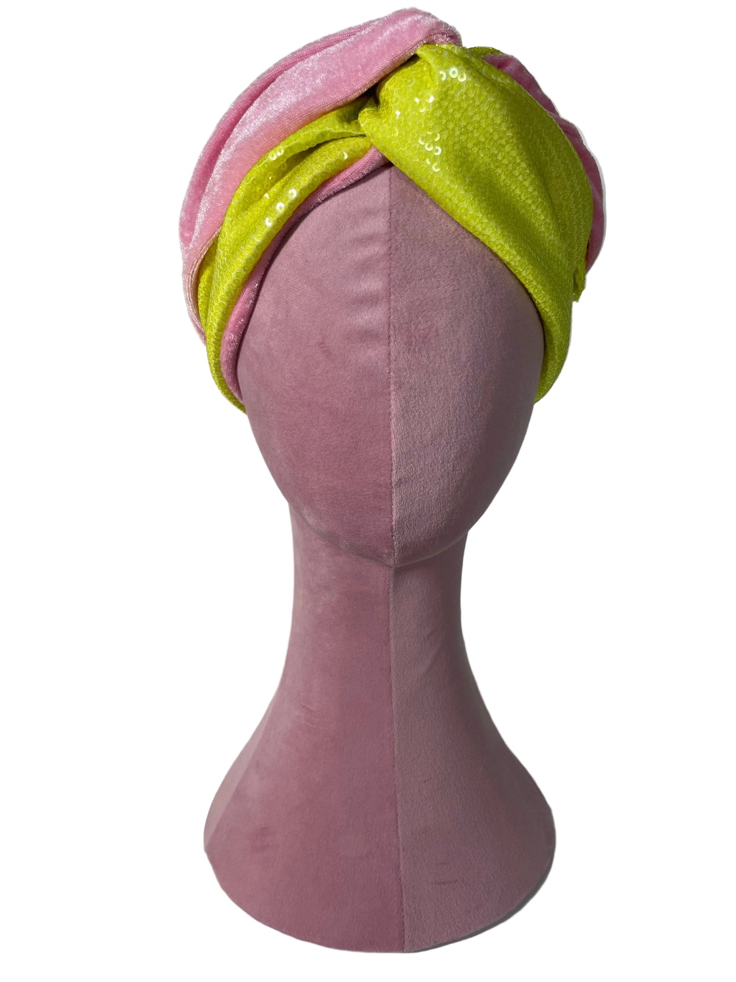 Lime/Pink Sequin Velvet Wrap