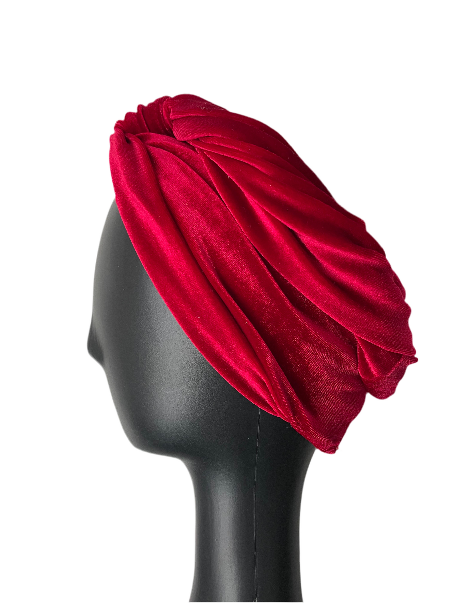 Red Velour Head Wrap