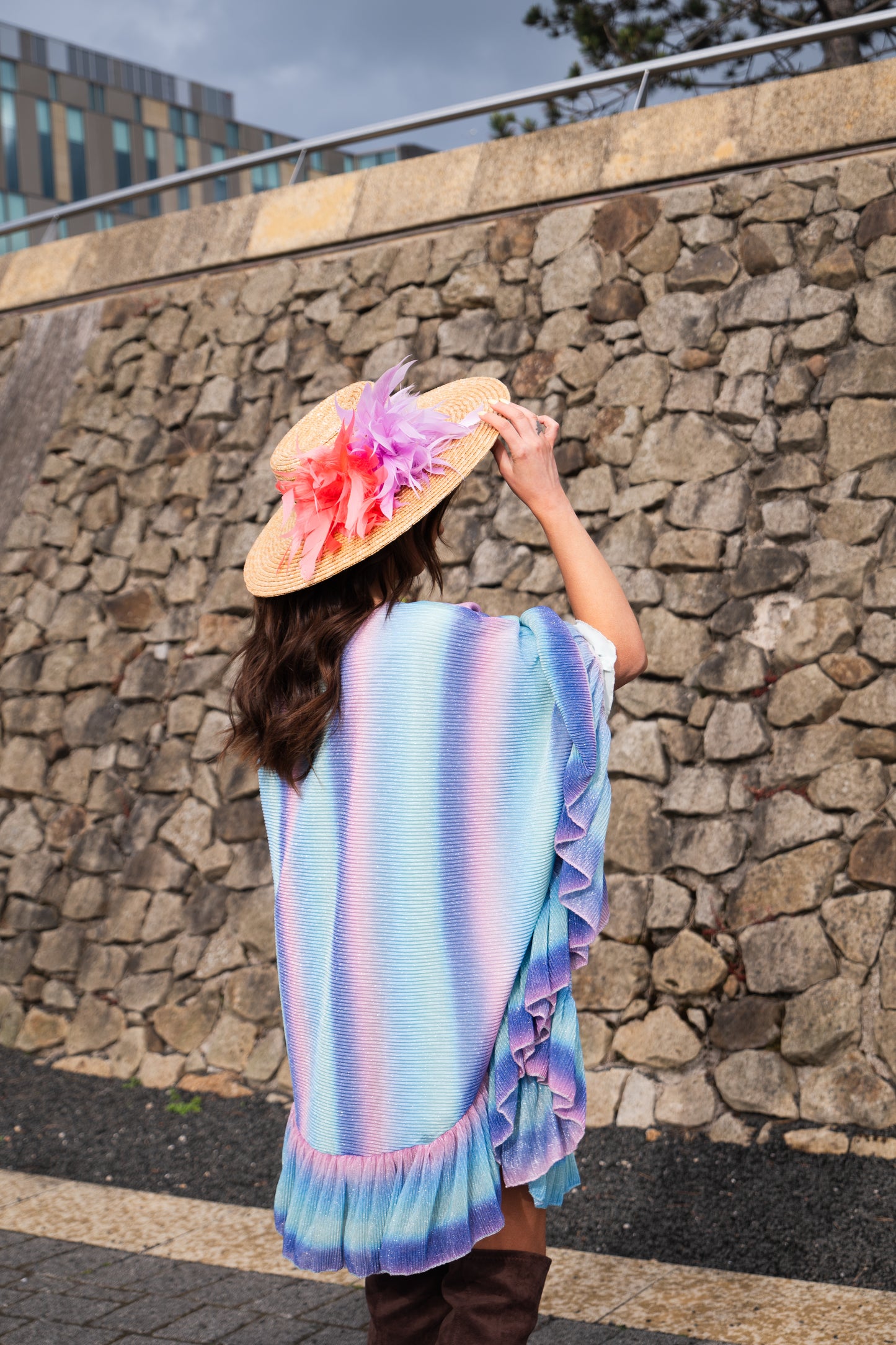 Pastel Ombre Ruffle ‘Edie’ Dress