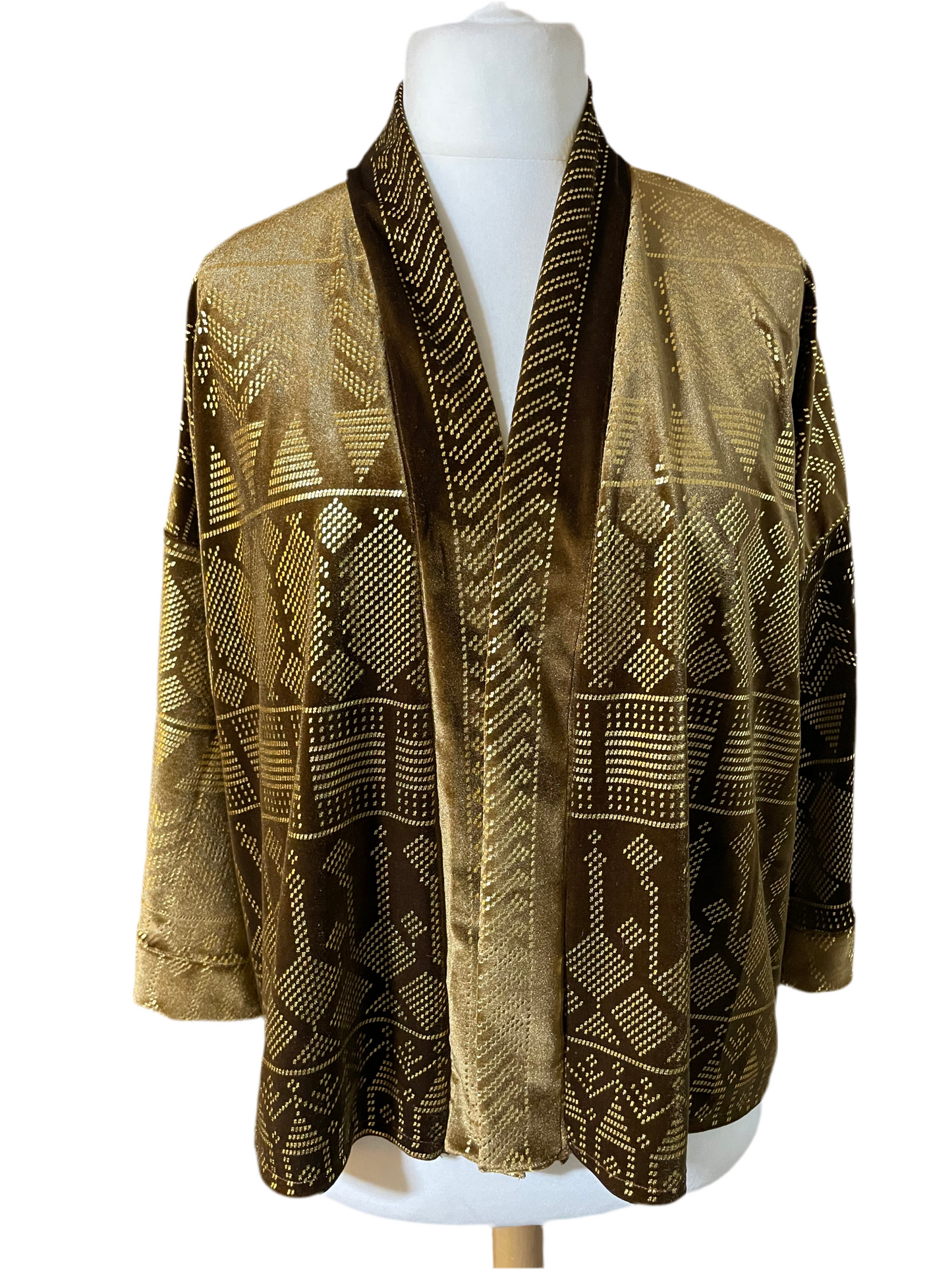 Bronze/Gold Metallic Print Jacket