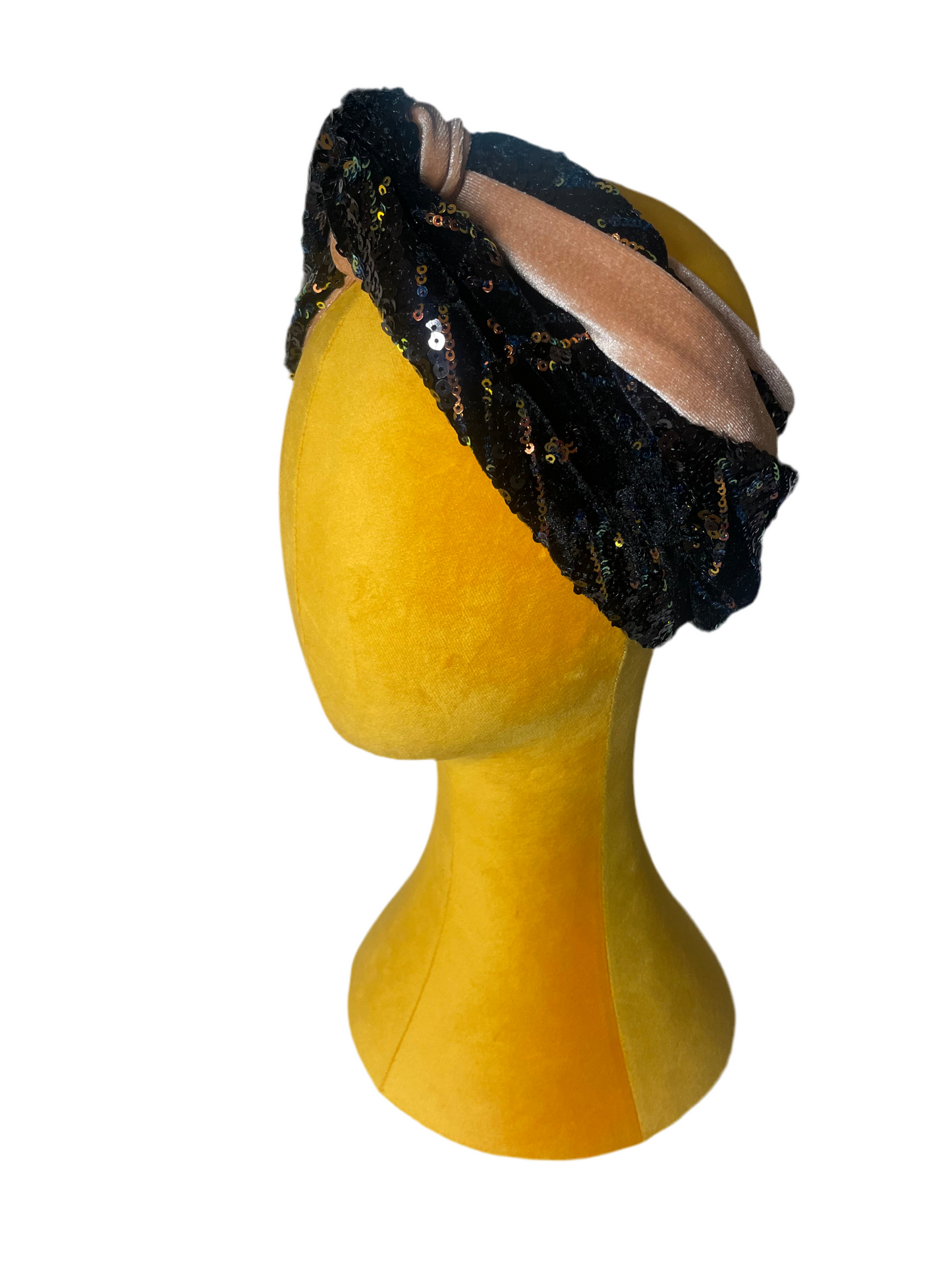 Nude/Copper Sequin Head Wrap
