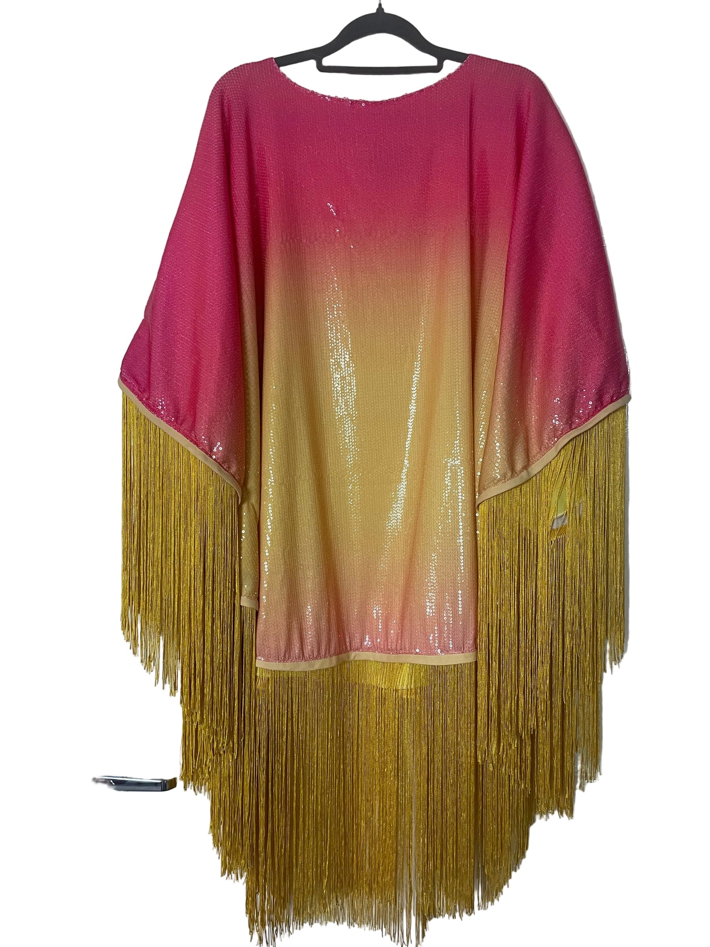 Pink/Yellow Ombre ‘Delilah’ Fringe Mini