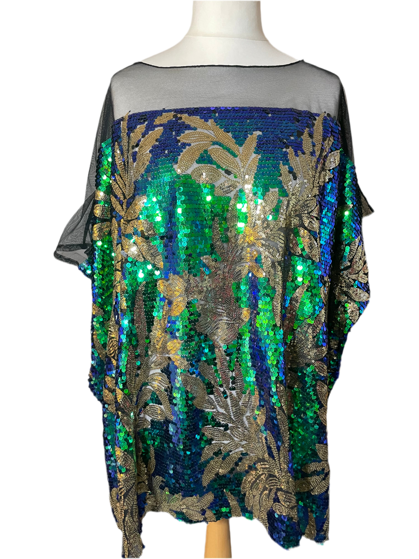 Green and Gold Sequin Disco Mini