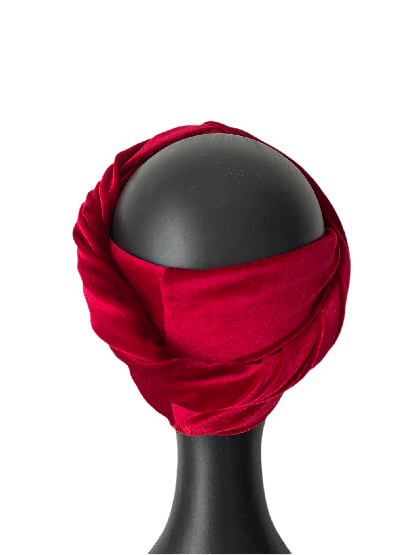 Red Velour Head Wrap
