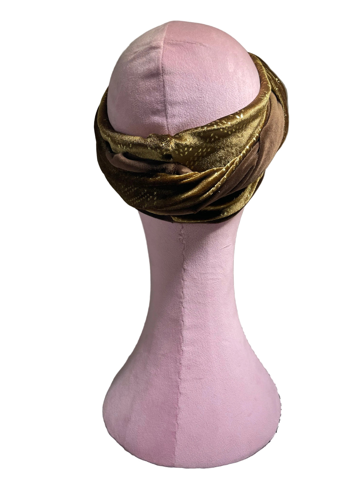 Bronze and Brown Velvet Head Wrap