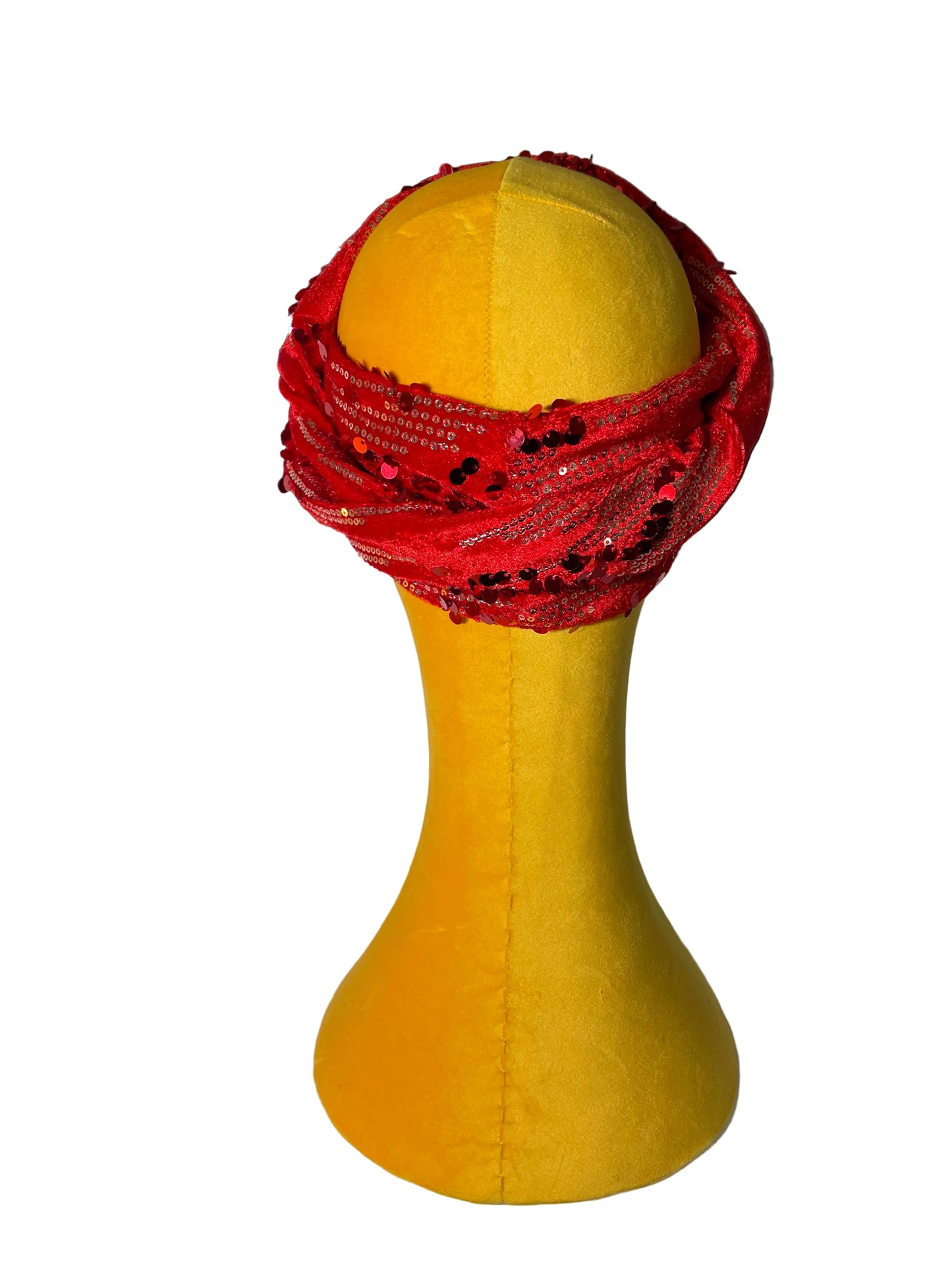 Red/Silver Sequin Head Wrap
